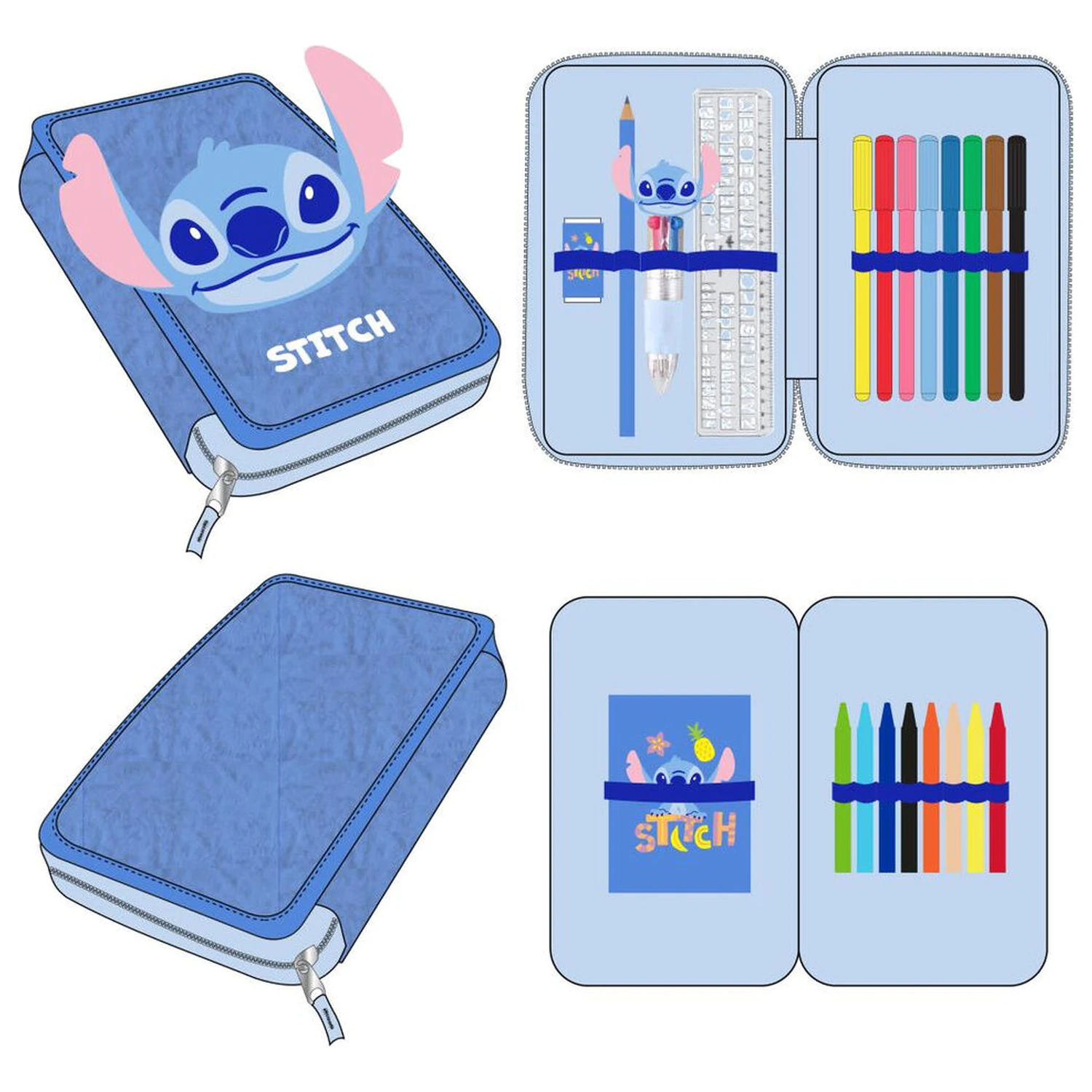 Disney Stitch double pencil case product photo
