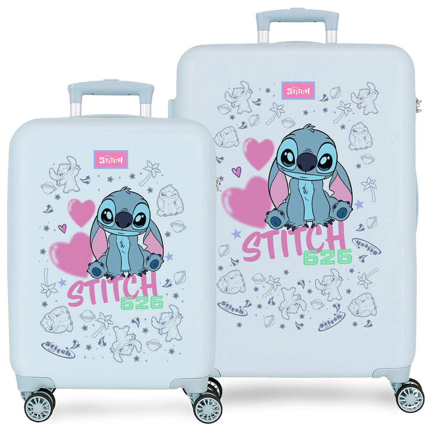 Disney Stitch Hearts ABS 2-piece trolley suitcase set 55/65cm product photo