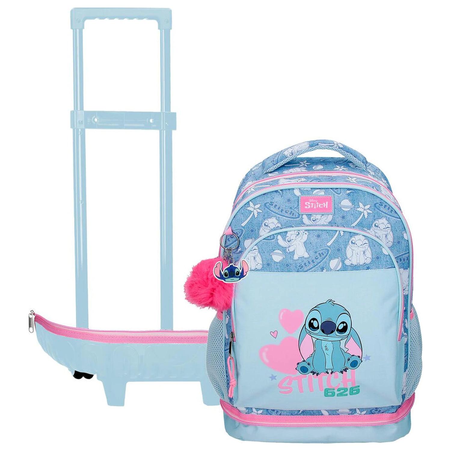 Disney Stitch Hearts extraible compact trolley 43cm product photo