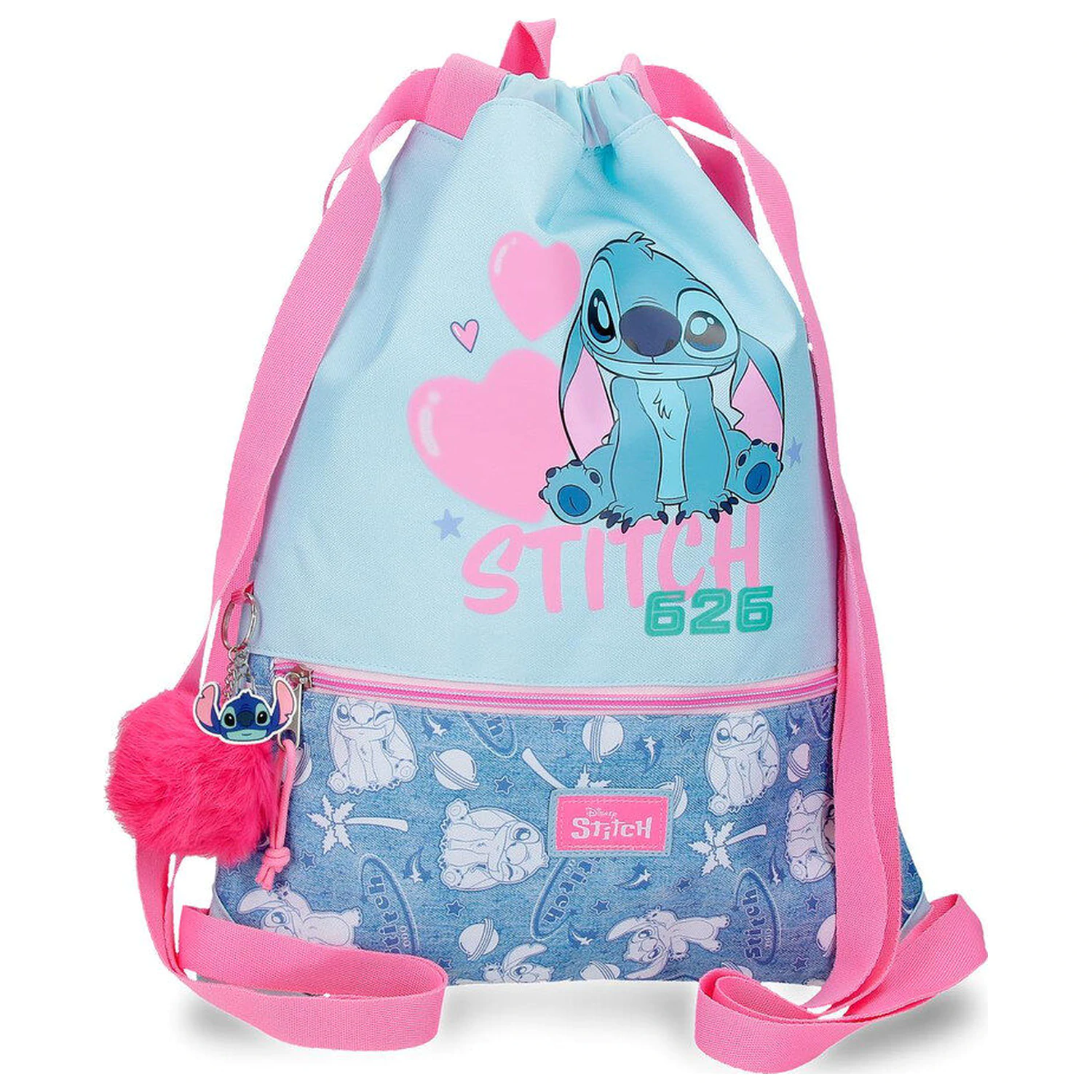 Disney Stitch Hearts gym bag 46cm product photo