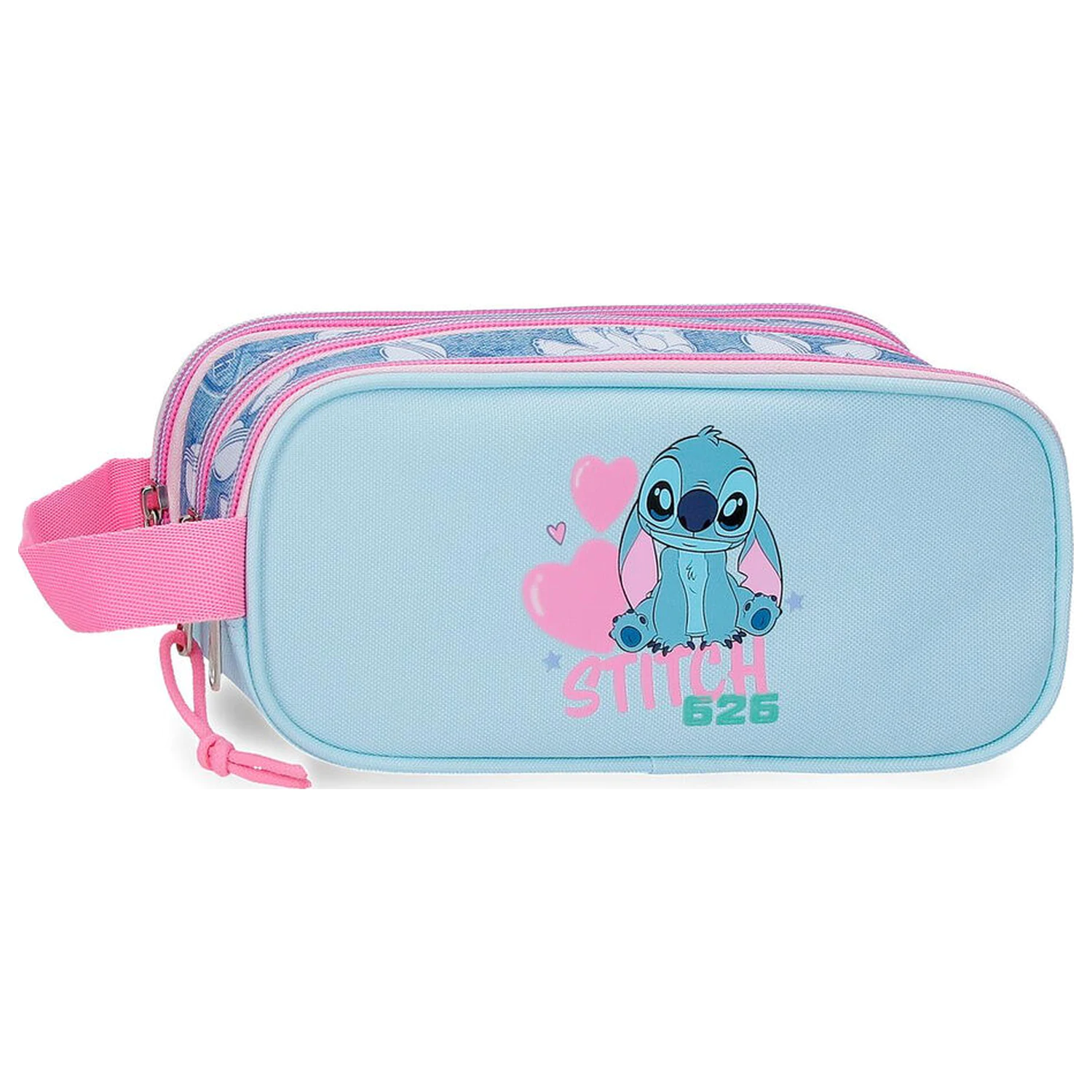 Disney Stitch Hearts triple vanity case product photo
