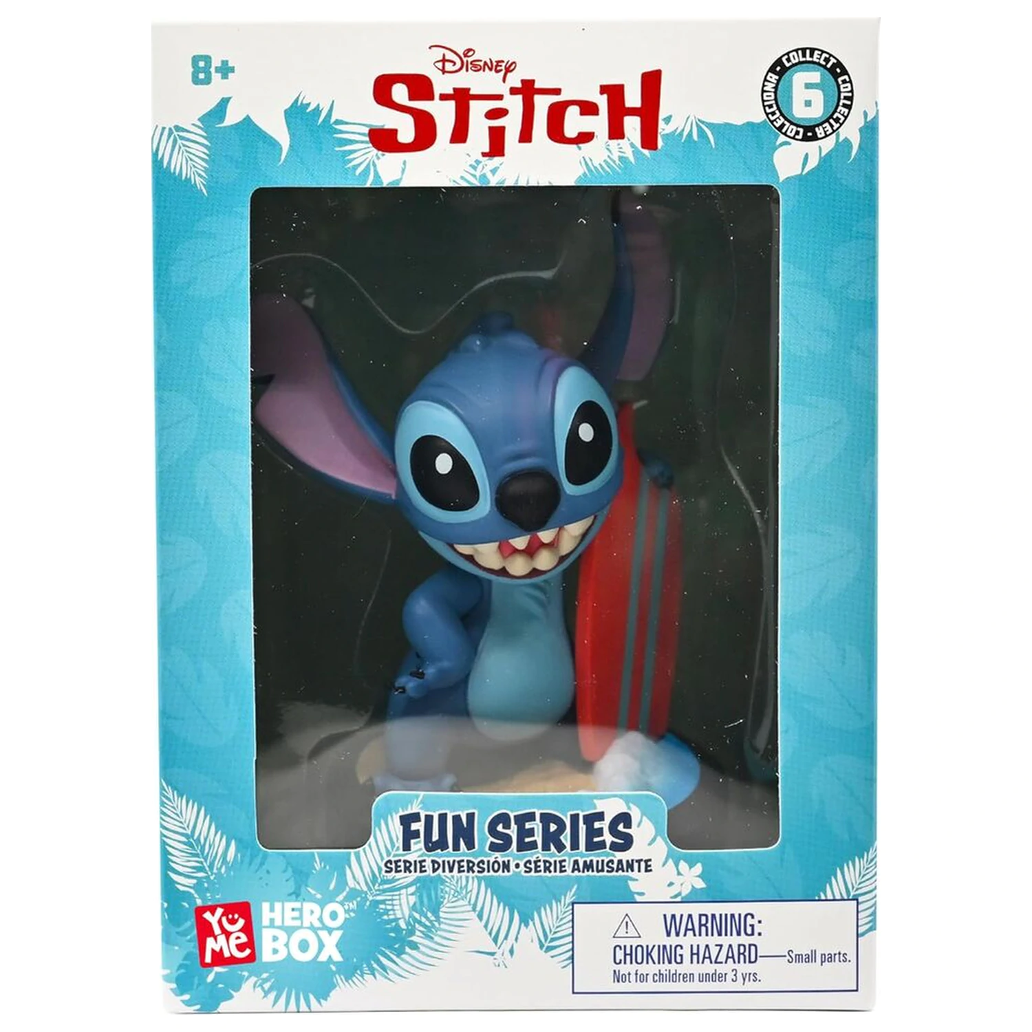 Disney Stitch Hero Box Surfer Stitch figure 8cm product photo
