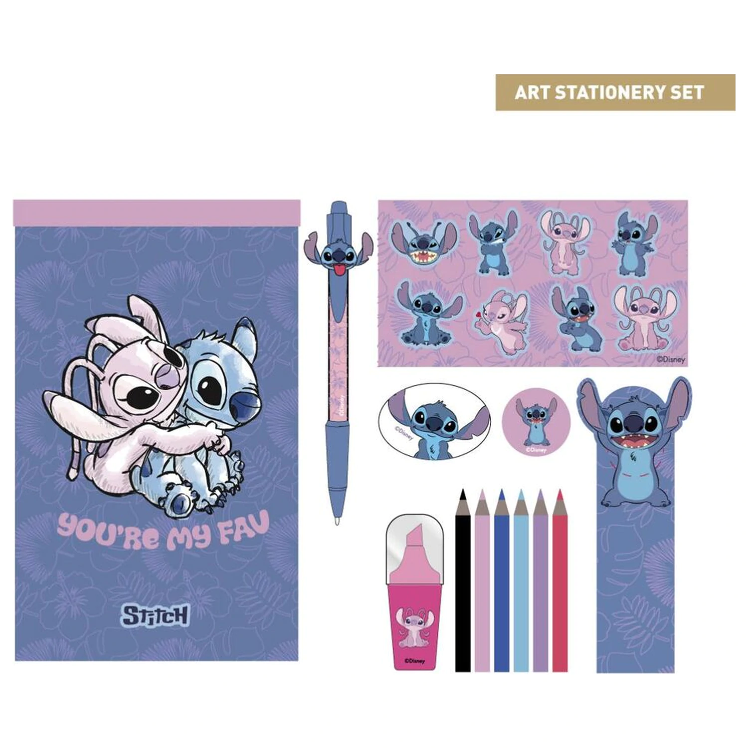 Disney Stitch stationery set product photo