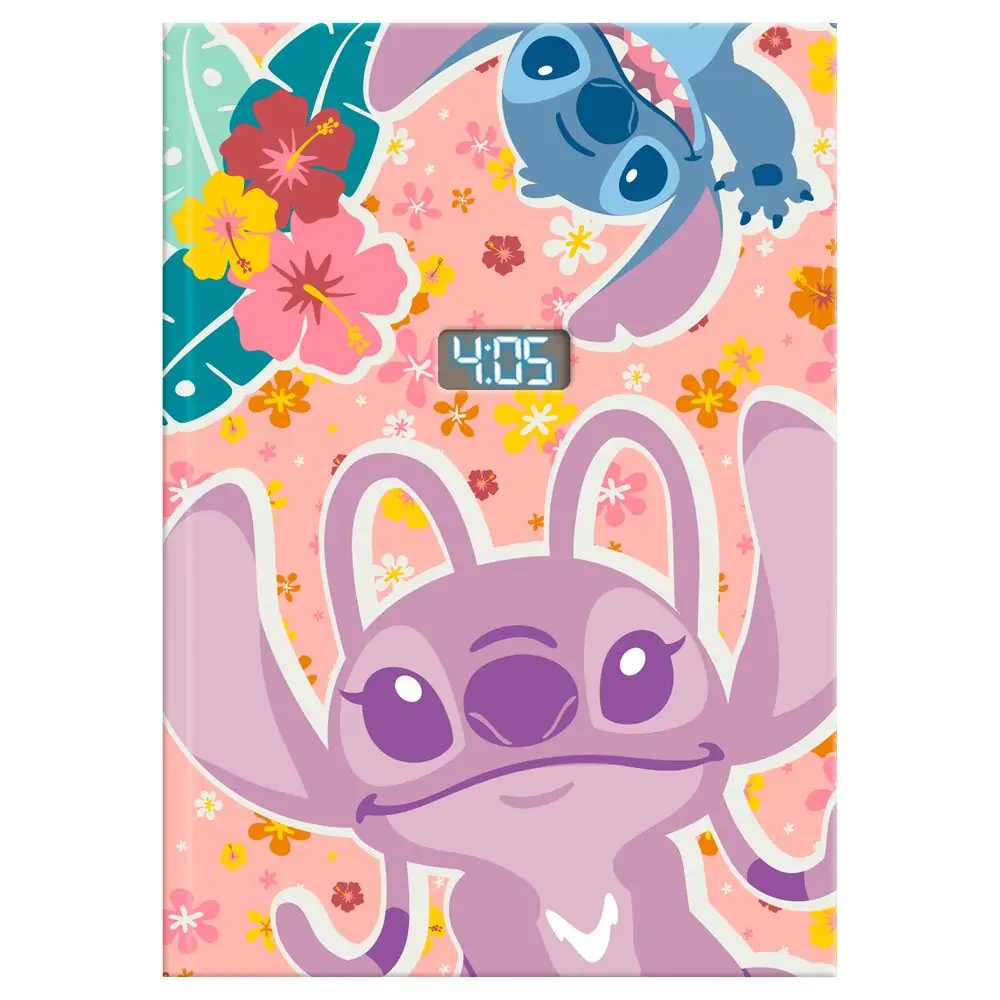 Disney Stitch notebook with digital watch termékfotó