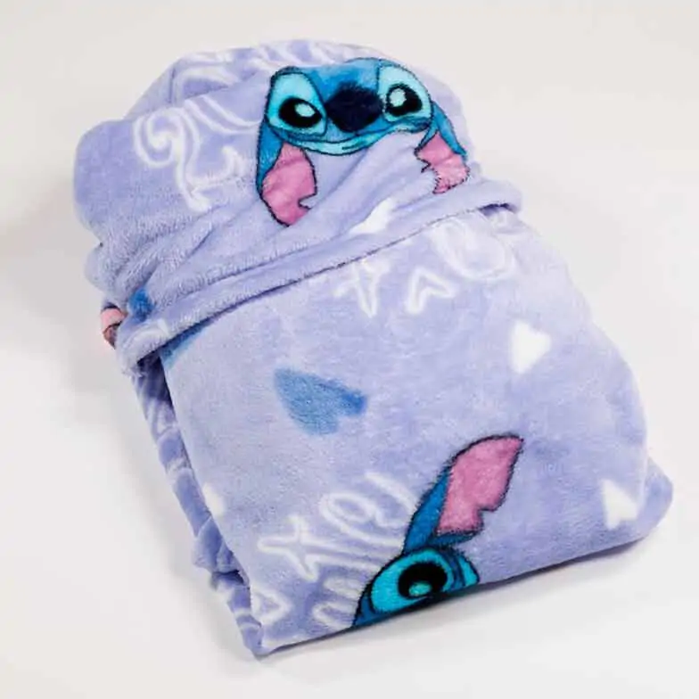 Disney Stitch Coral hooded blanket 120x150cm product photo