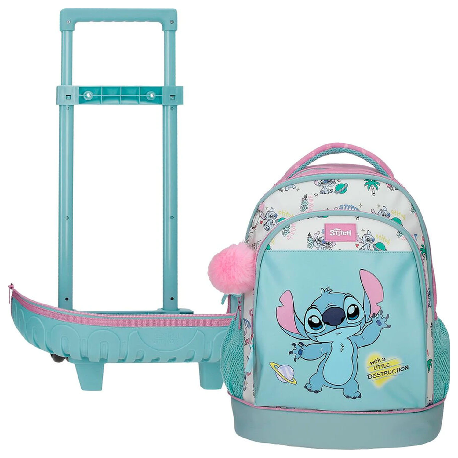 Disney Stitch Little Destruction extraible compact trolley 43cm product photo