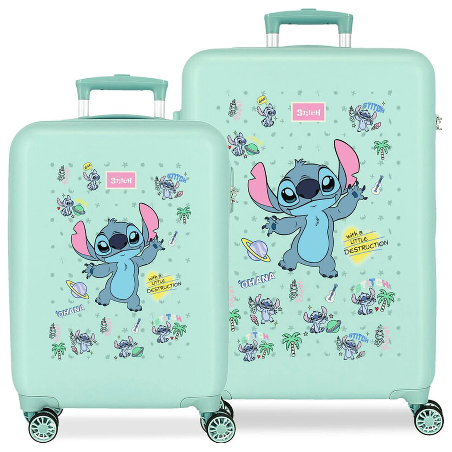 Disney Stitch Little Destrution ABS 2-piece trolley suitcase set 55/65cm product photo