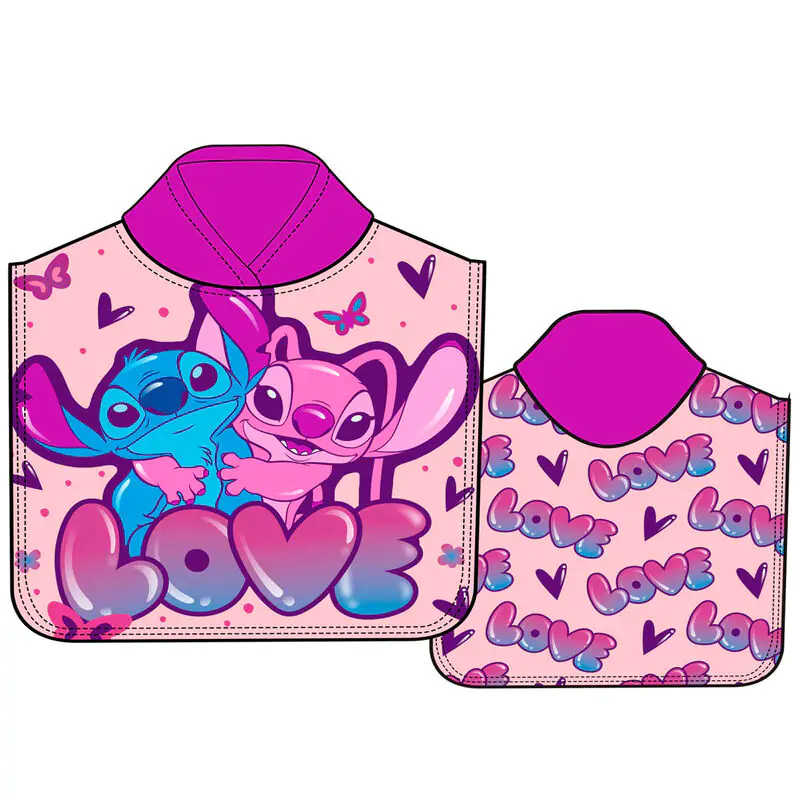 Disney Stitch microfibre poncho towel product photo