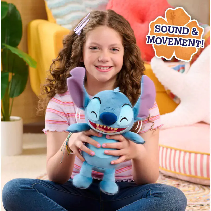 Disney Stitch plush toy 28cm sound & movement termékfotó