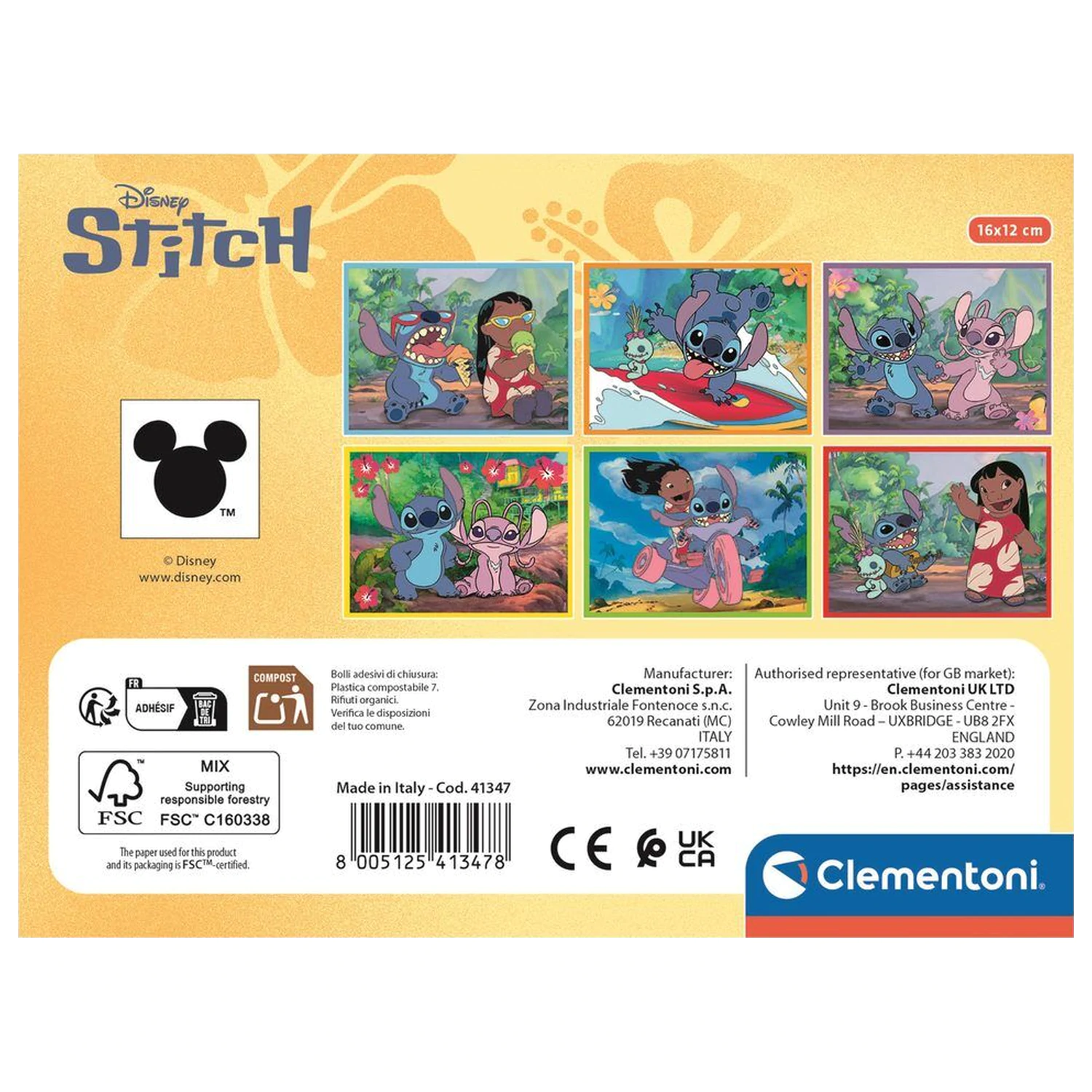 Disney Stitch My First Cubes Puzzle 3-6-9-12pcs product photo
