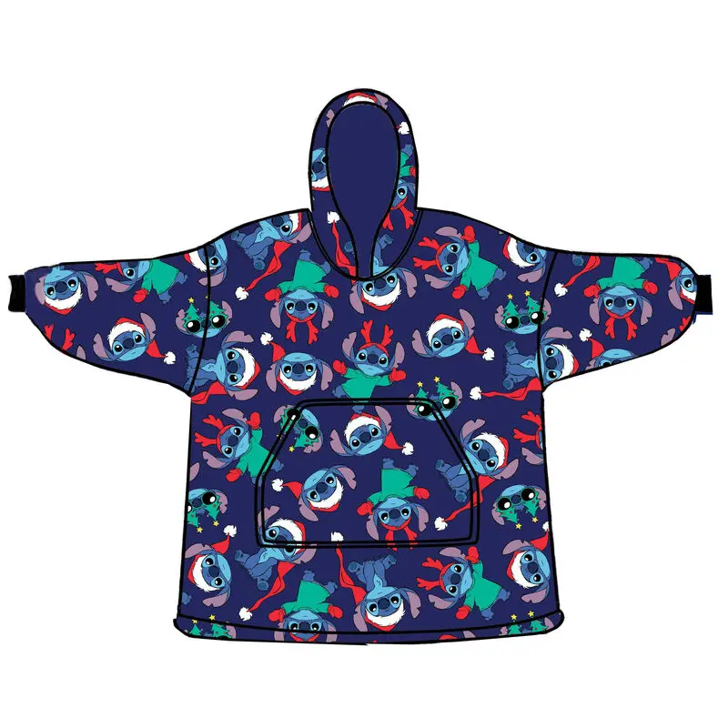 Disney Stitch oversize sweatshirt coat adult coral product photo