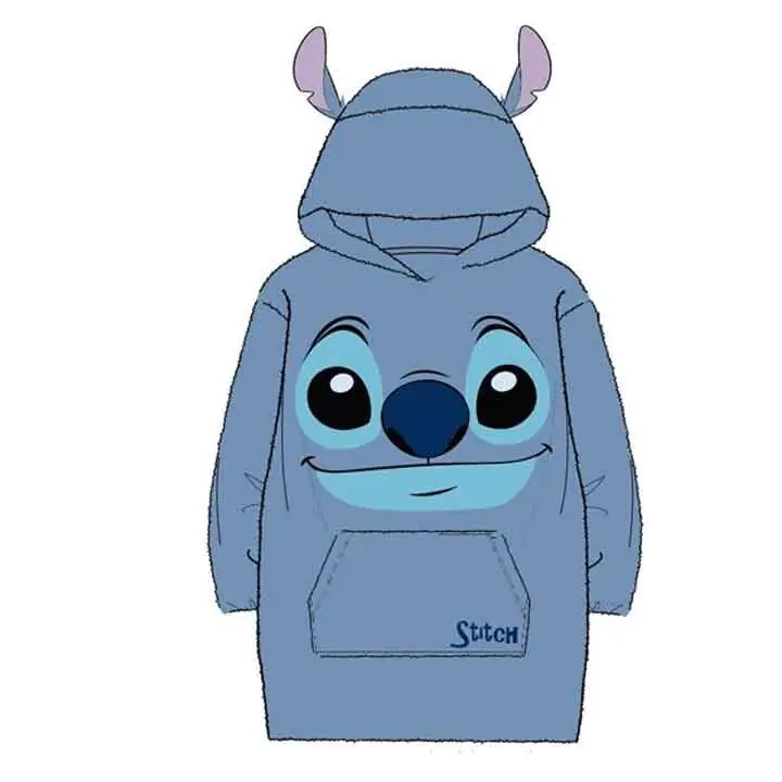 Disney Stitch oversize sweatshirt coat adult coral product photo