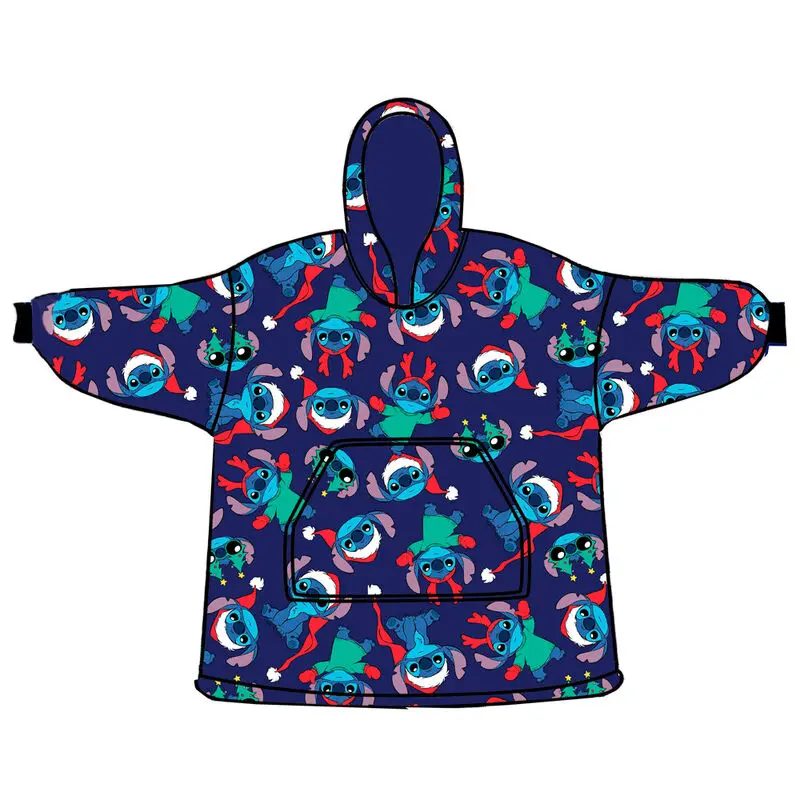 Disney Stitch oversize sweatshirt coat kids coral product photo