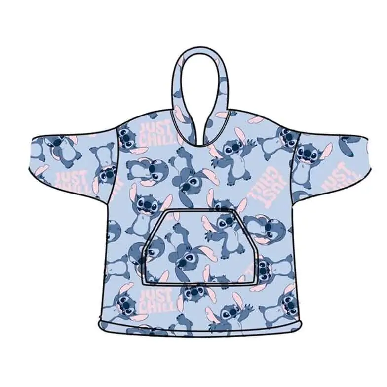 Disney Stitch oversize sweatshirt coat kids coral product photo