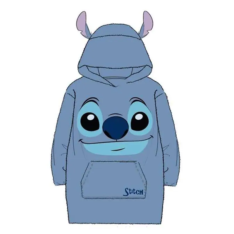 Disney Stitch oversize sweatshirt coat kids coral product photo