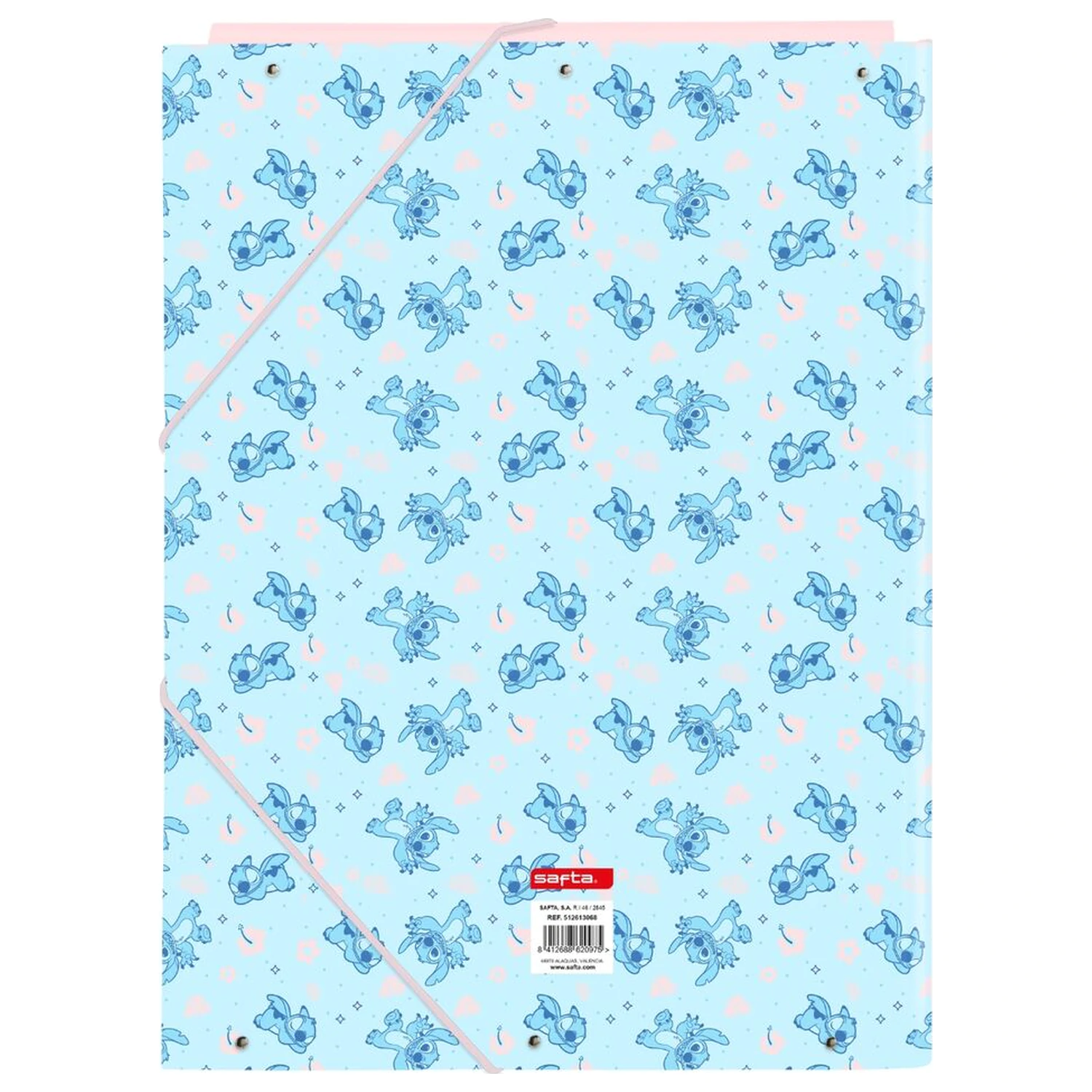Disney Stitch Ohana A4 cardboard binder with flaps product photo