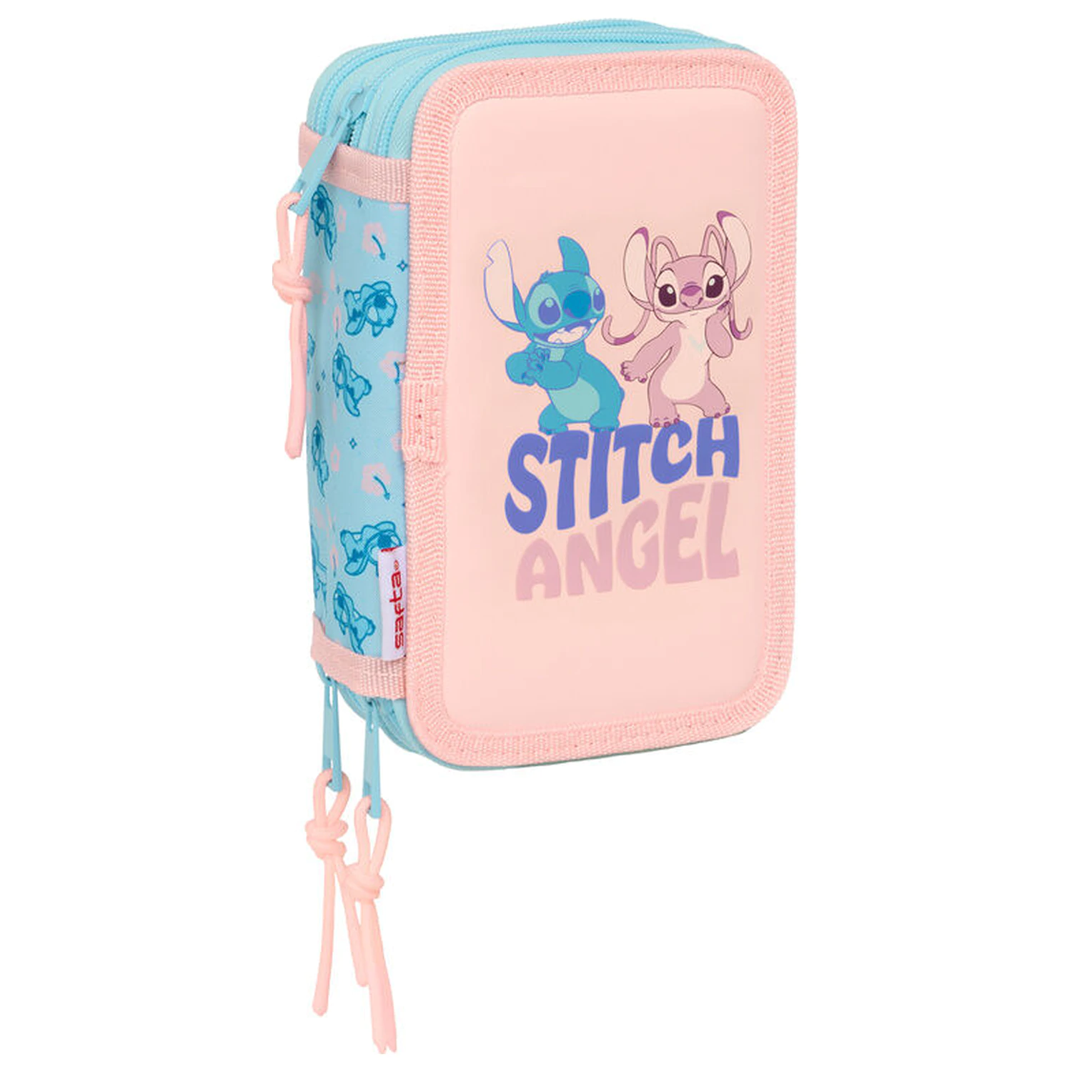 Disney Stitch Ohana triple pencil case 37pcs product photo