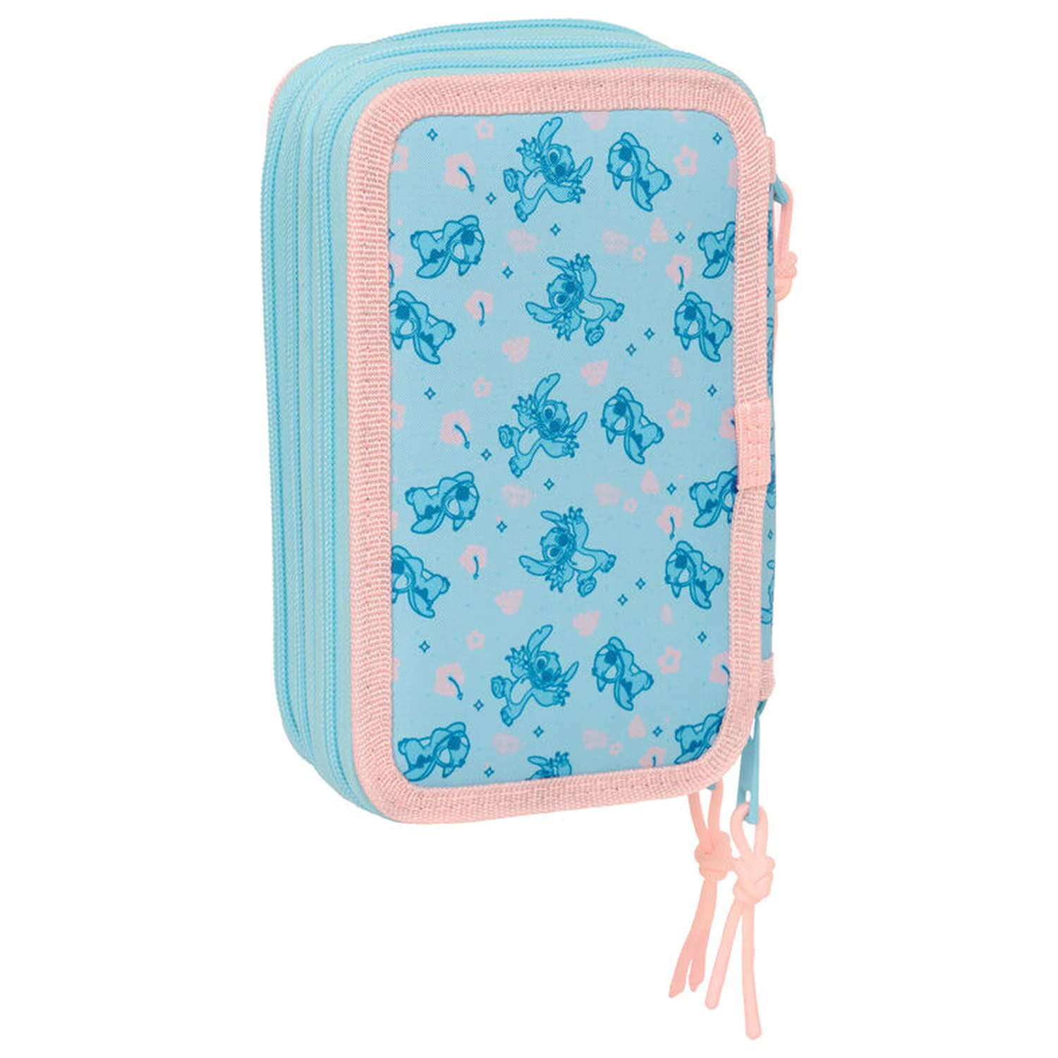 Disney Stitch Ohana triple pencil case 37pcs product photo