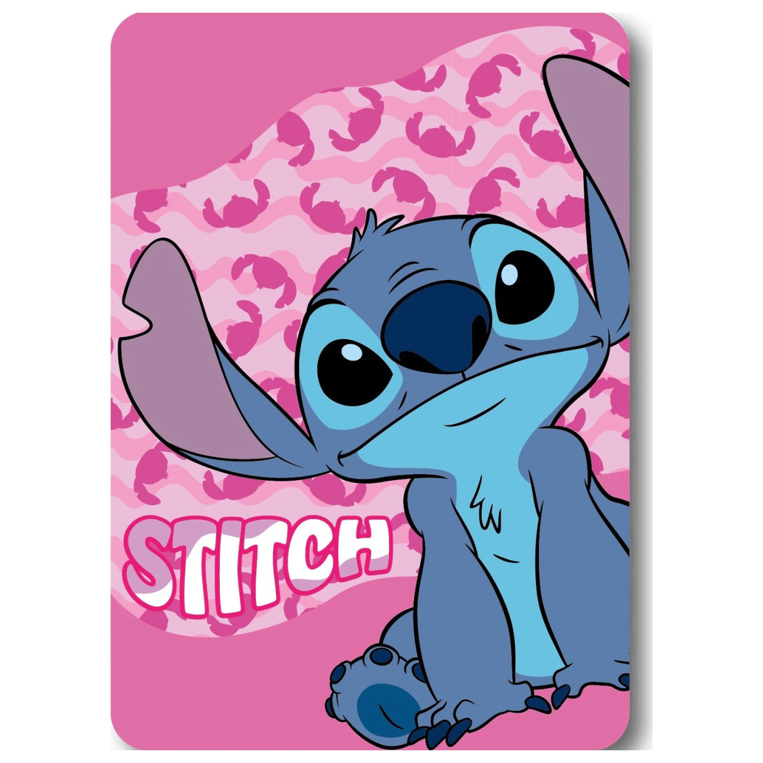 Disney Stitch Pink Wave fleece blanket product photo