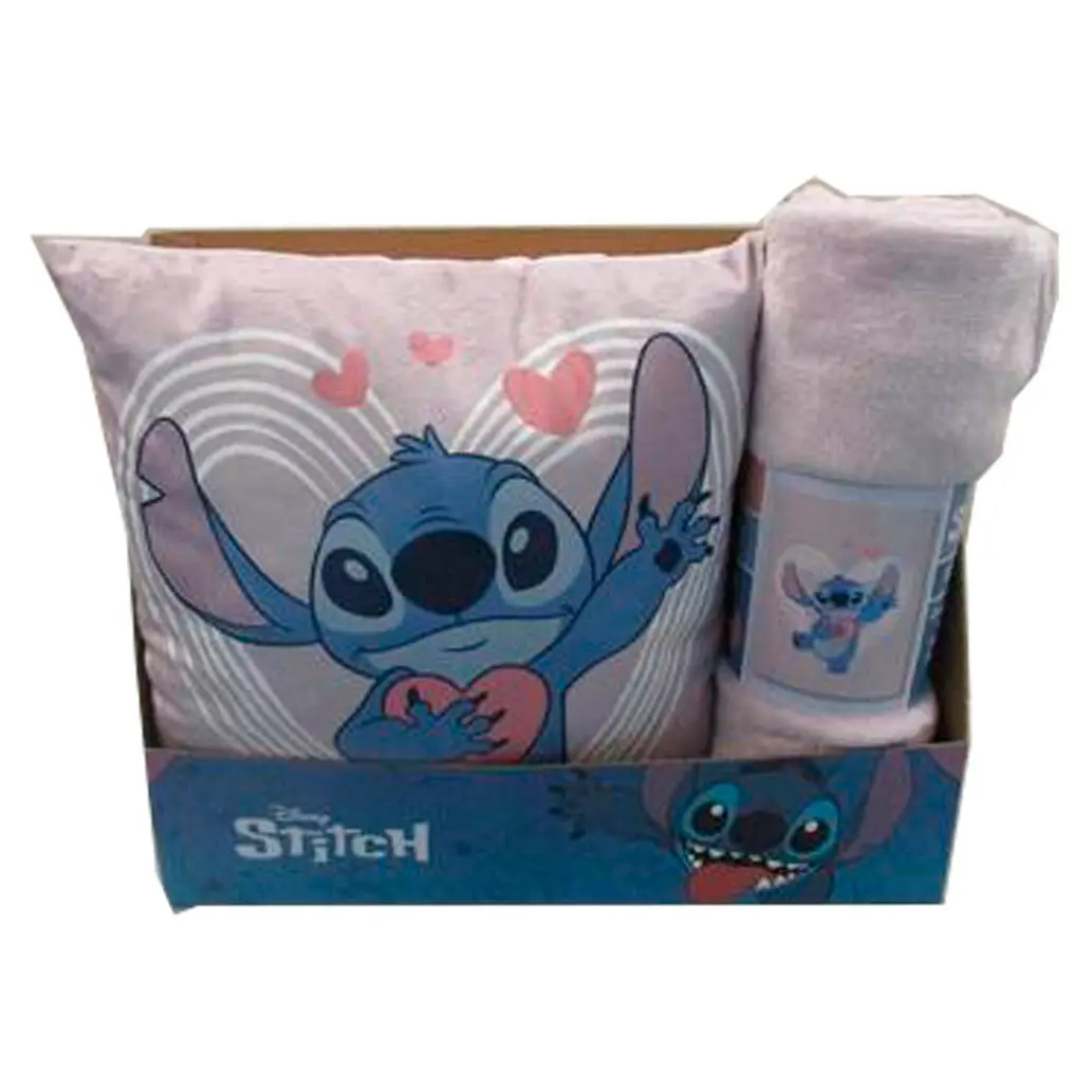 Disney Stitch coral blanket + cushion set product photo