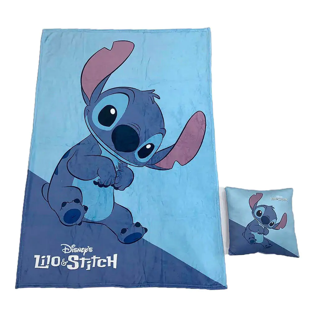 Disney Stitch polar blanket + cushion set termékfotó