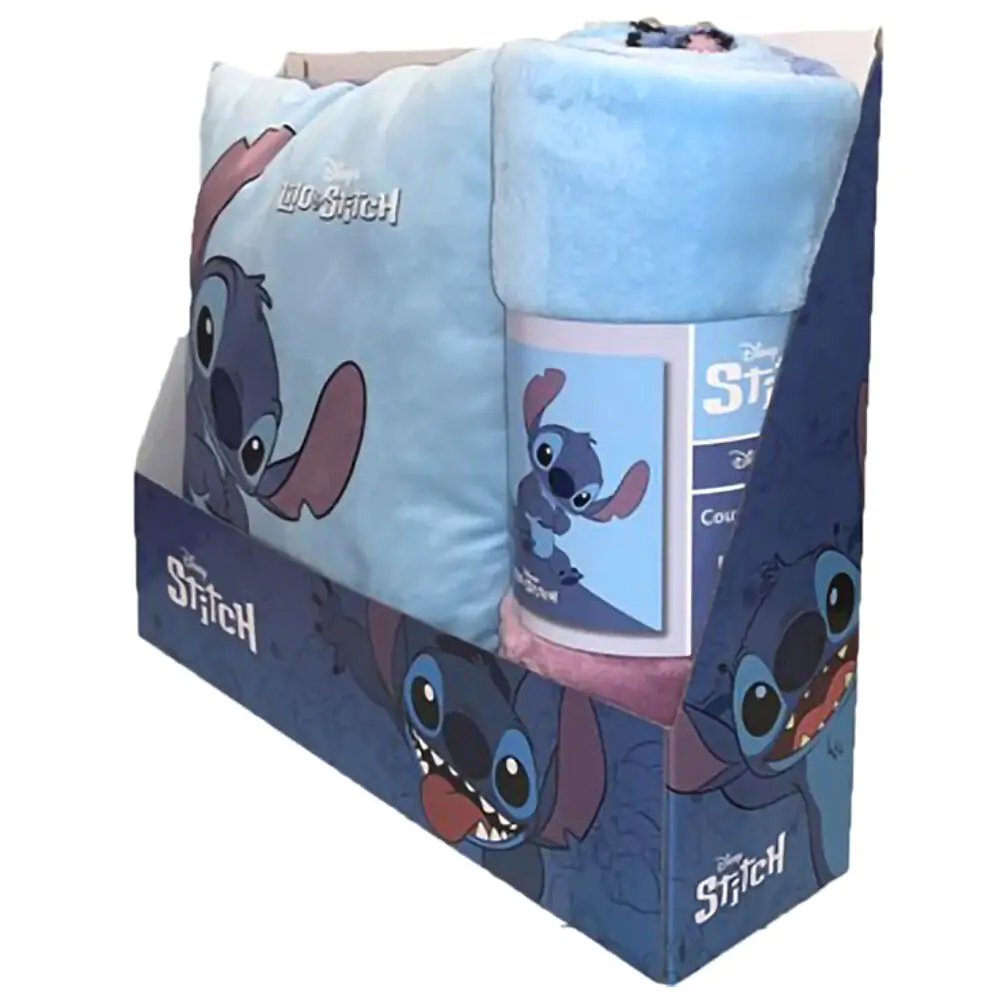 Disney Stitch polar blanket + cushion set product photo