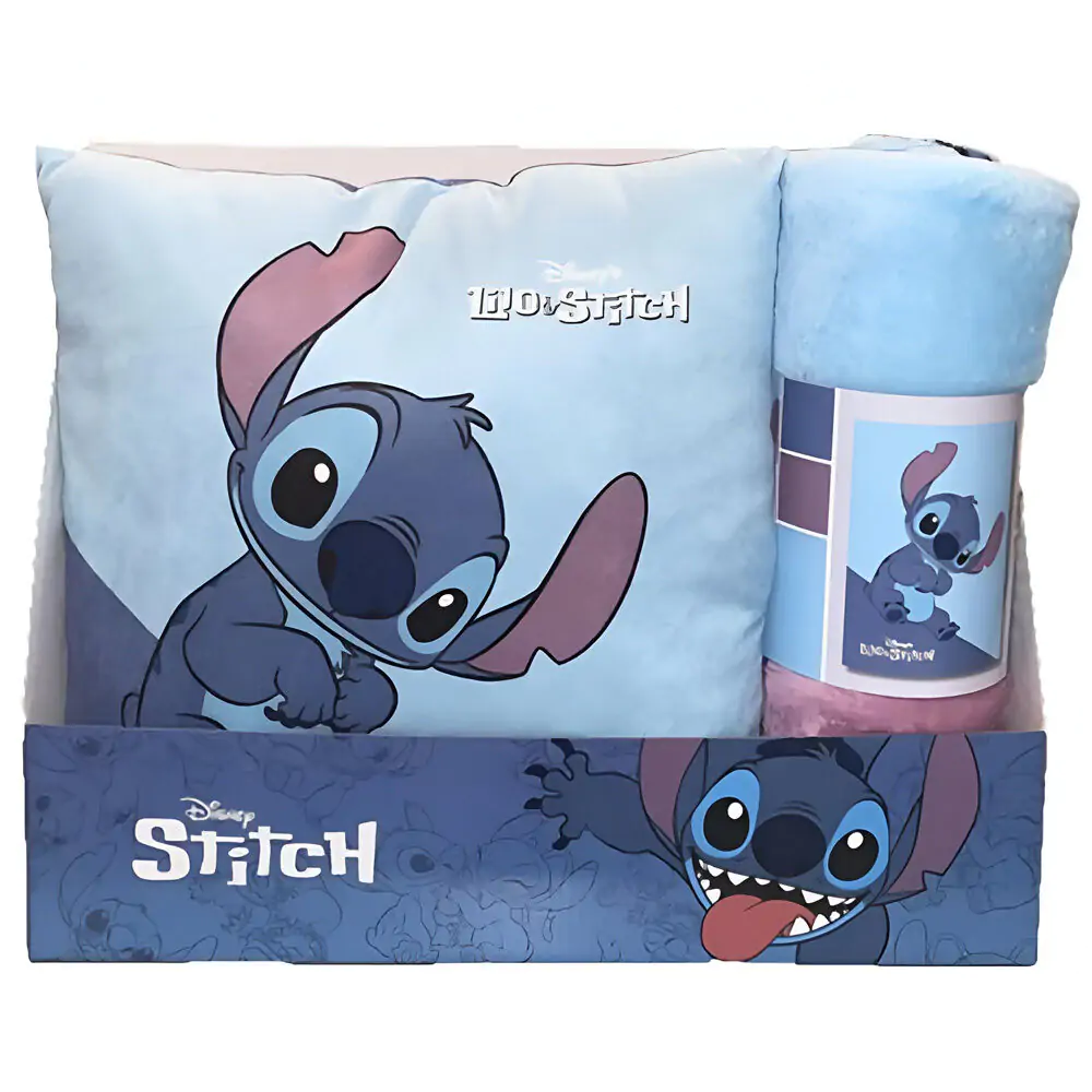 Disney Stitch polar blanket + cushion set termékfotó