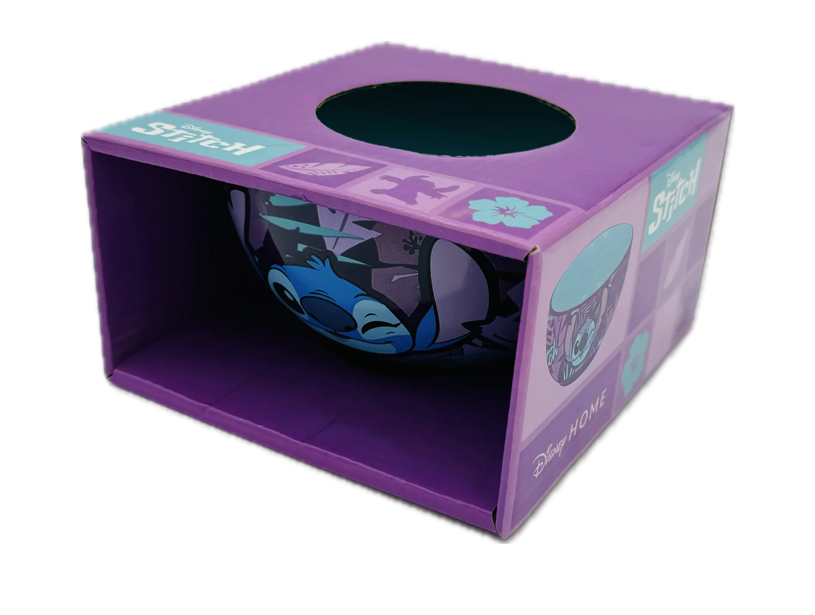 Disney Stitch Purple Flower Ceramic Bowl in Gift Box 600ml product photo