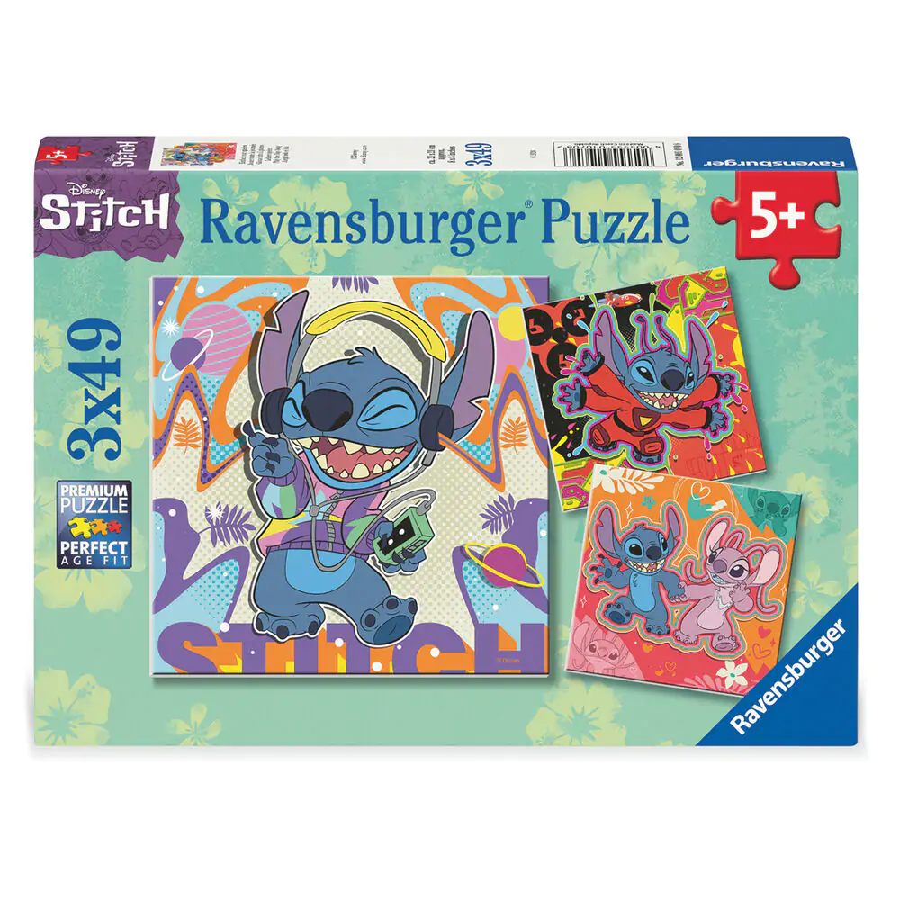 Disney Stitch puzzle 3x39pcs product photo