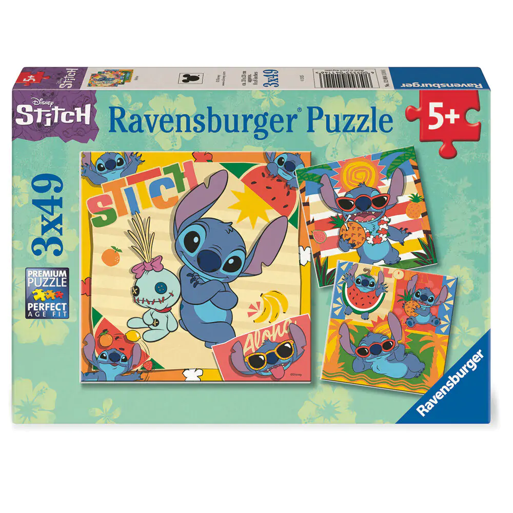 Disney Stitch puzzle 3x39pcs product photo