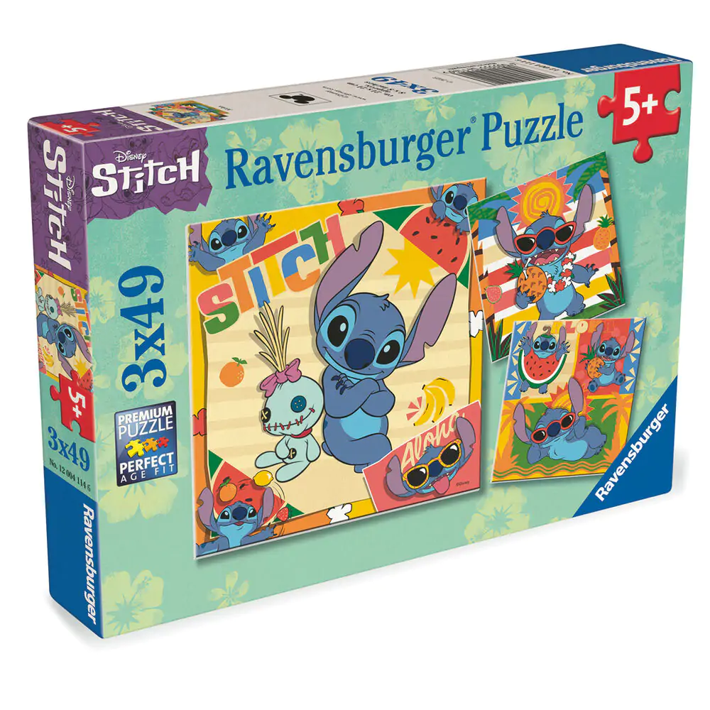 Disney Stitch puzzle 3x39pcs product photo