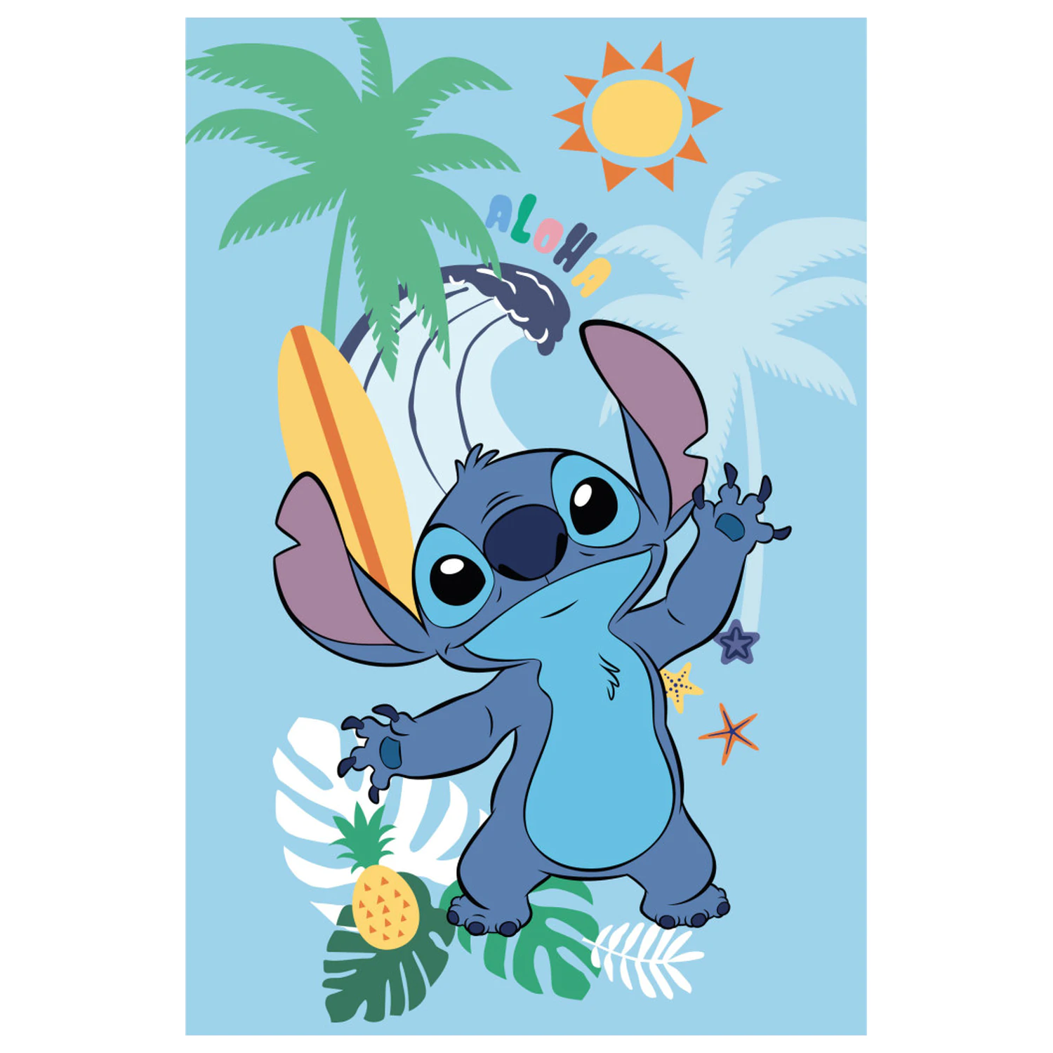 Disney Stitch Summer Fleece Blanket 100x150cm product photo