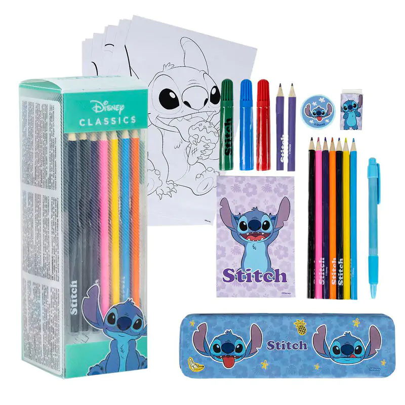 Disney Stitch colouring stationery set product photo