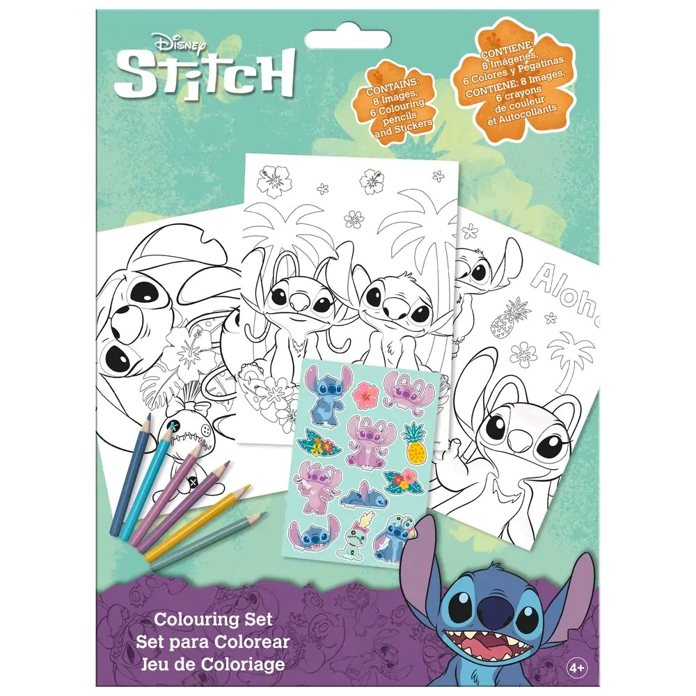 Disney Stitch colouring set product photo