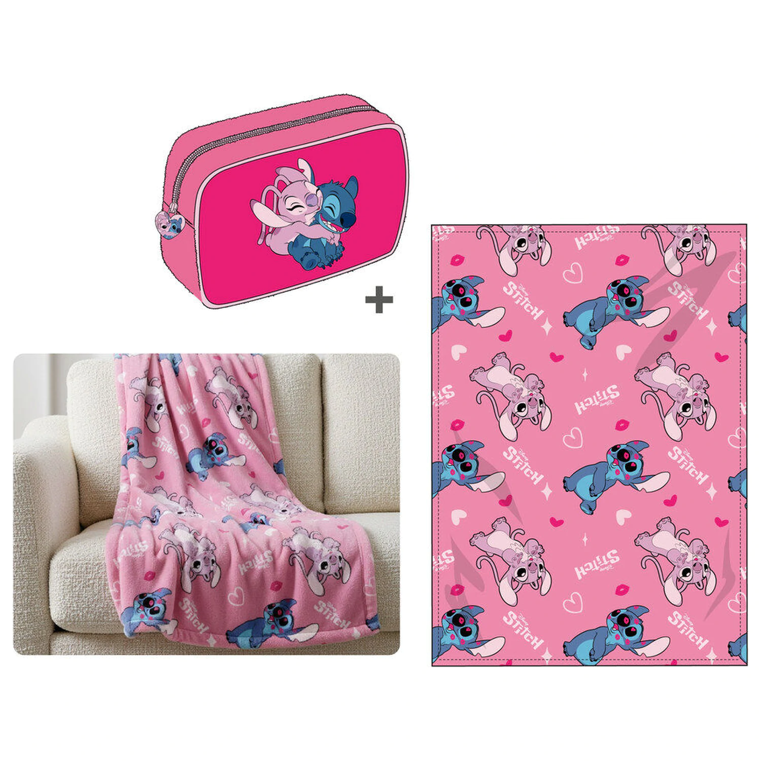 Disney Stitch set blanket + case 100x140cm product photo