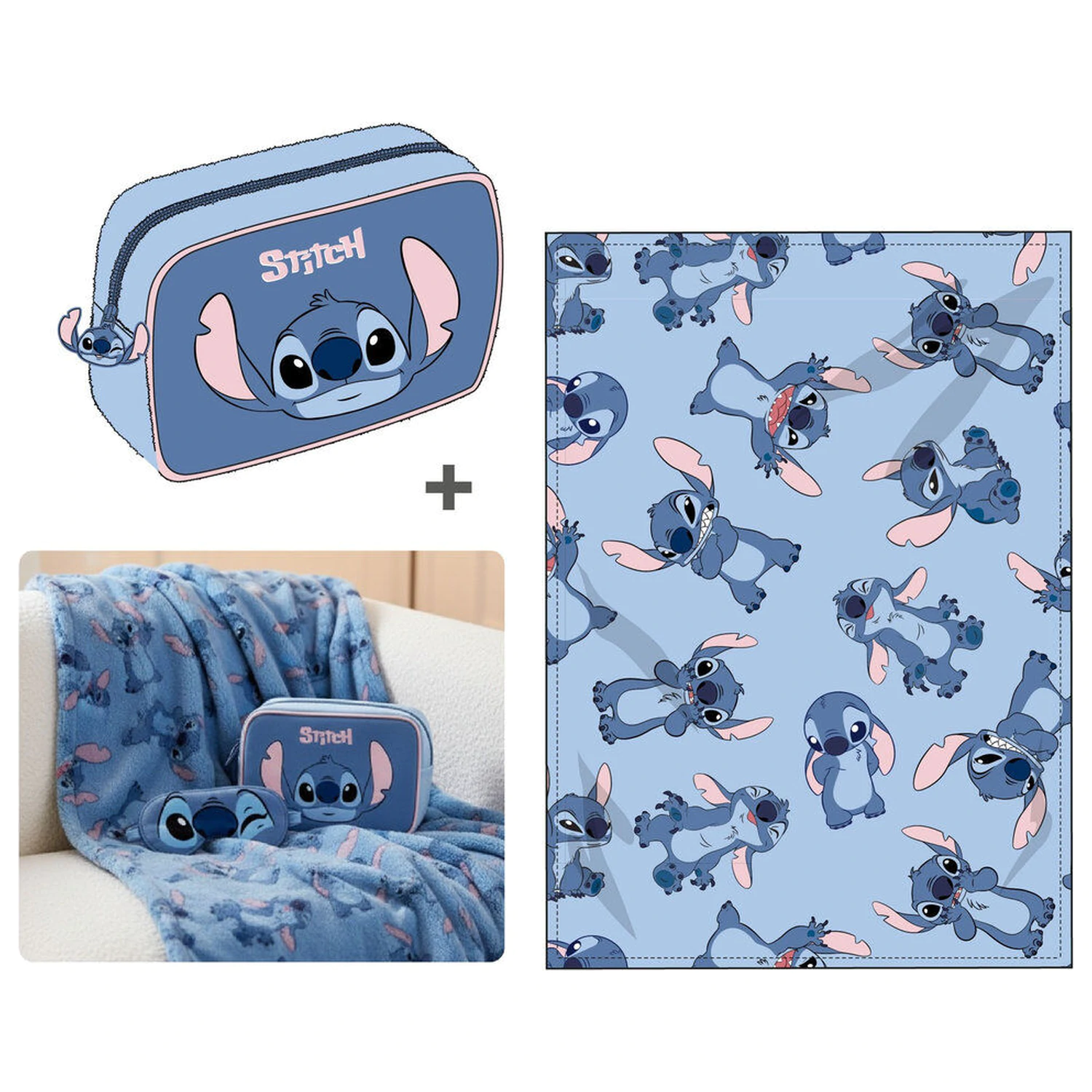 Disney Stitch set blanket + case 100x140cm product photo