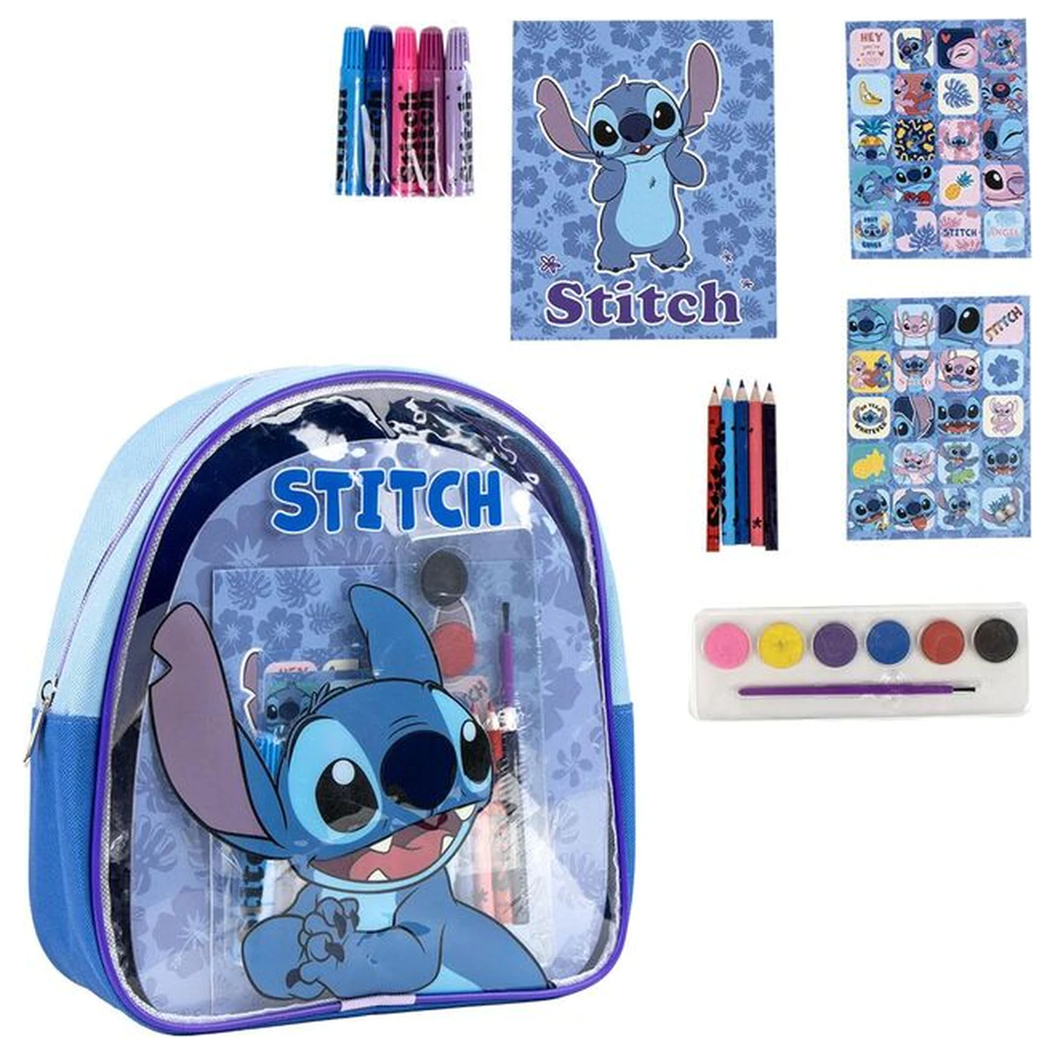 Disney Stitch backpack stationery set product photo