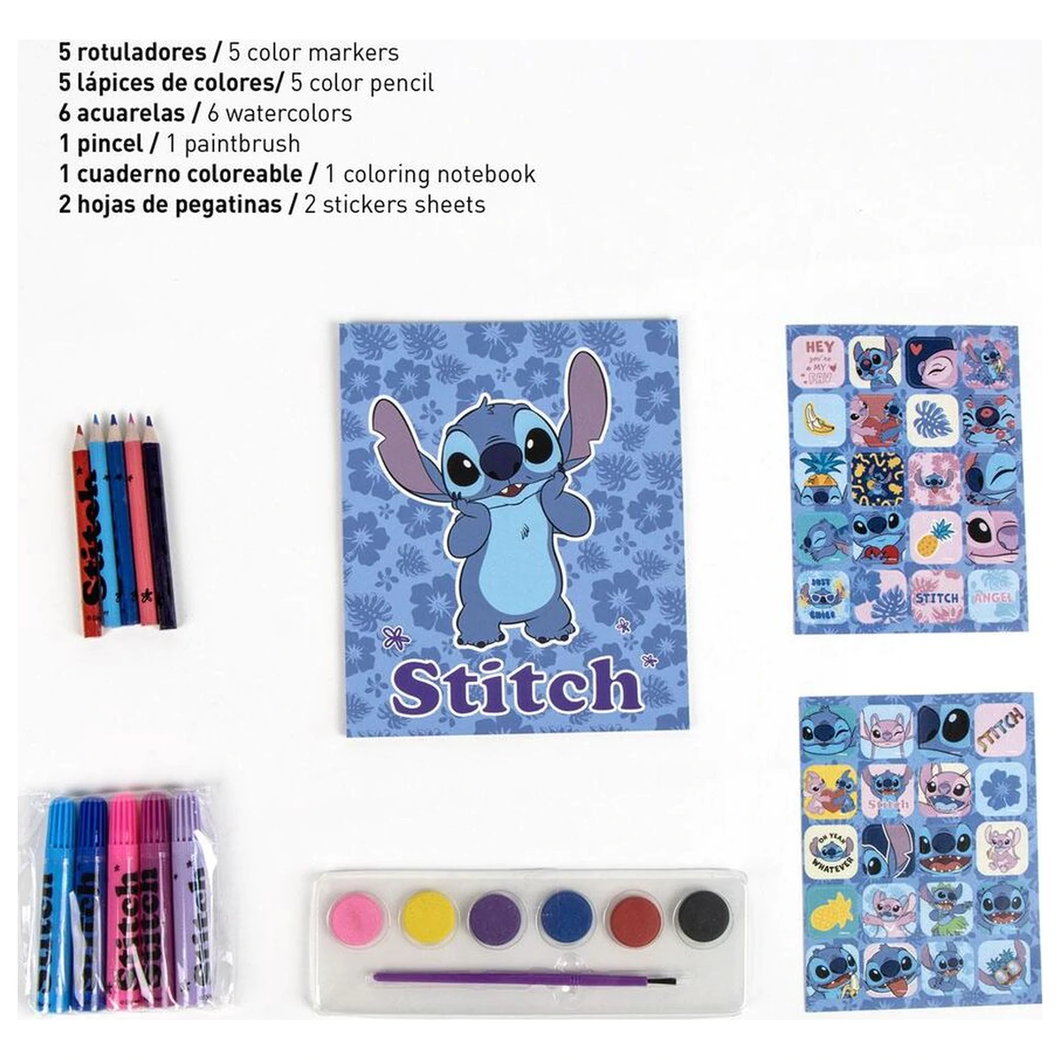 Disney Stitch backpack stationery set product photo