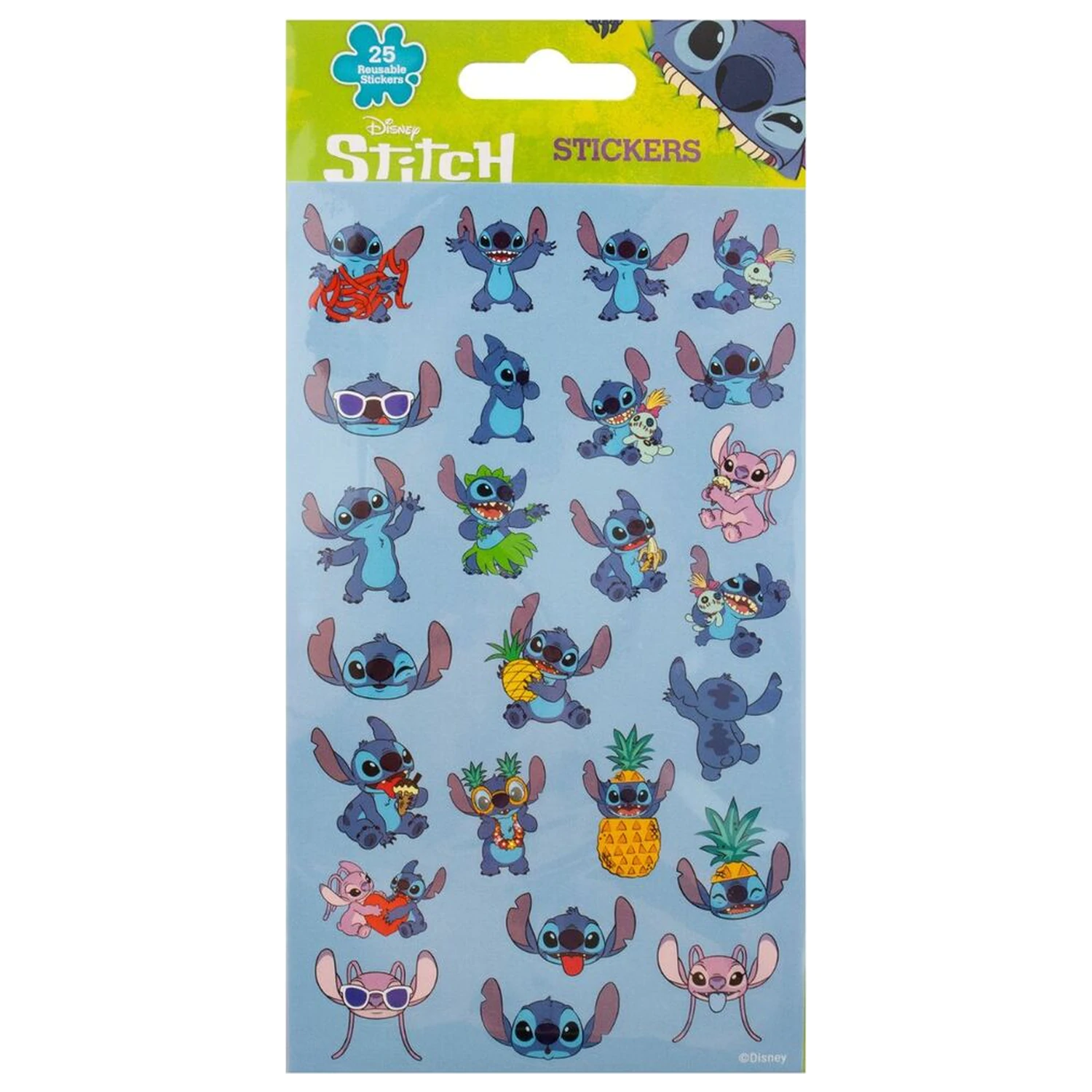 Disney Stitch Reusable stickers 25pcs product photo