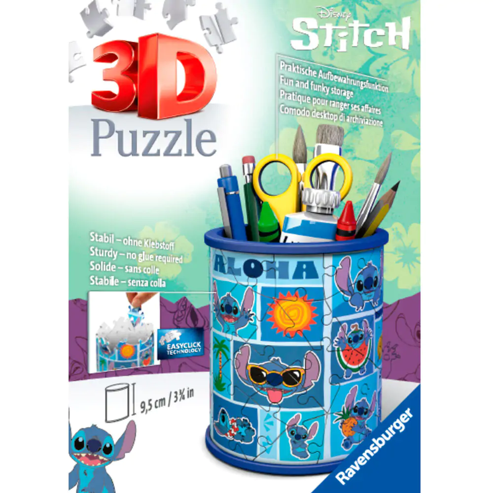 Disney Stitch pencil holders 3D puzzle 54pcs product photo