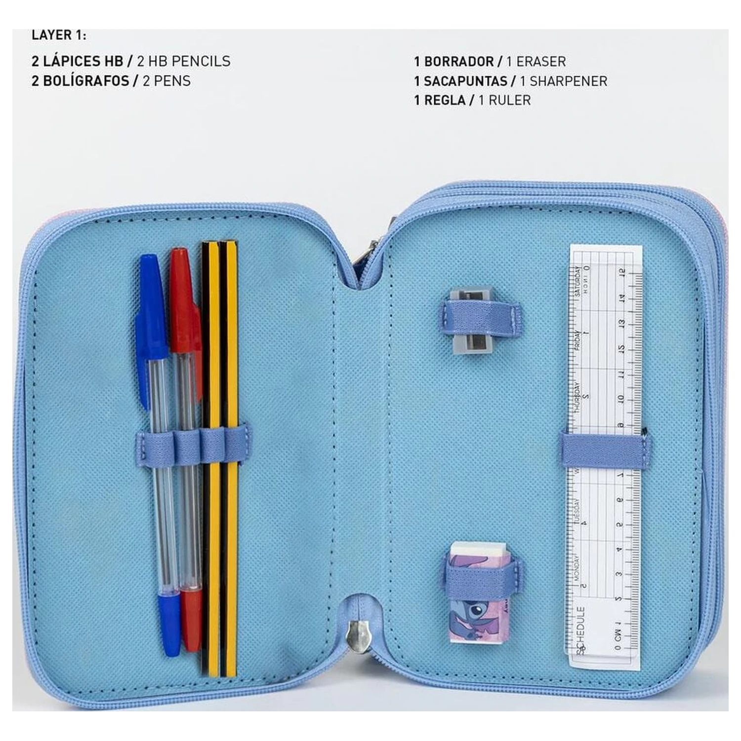 Disney Stitch triple pencil case product photo