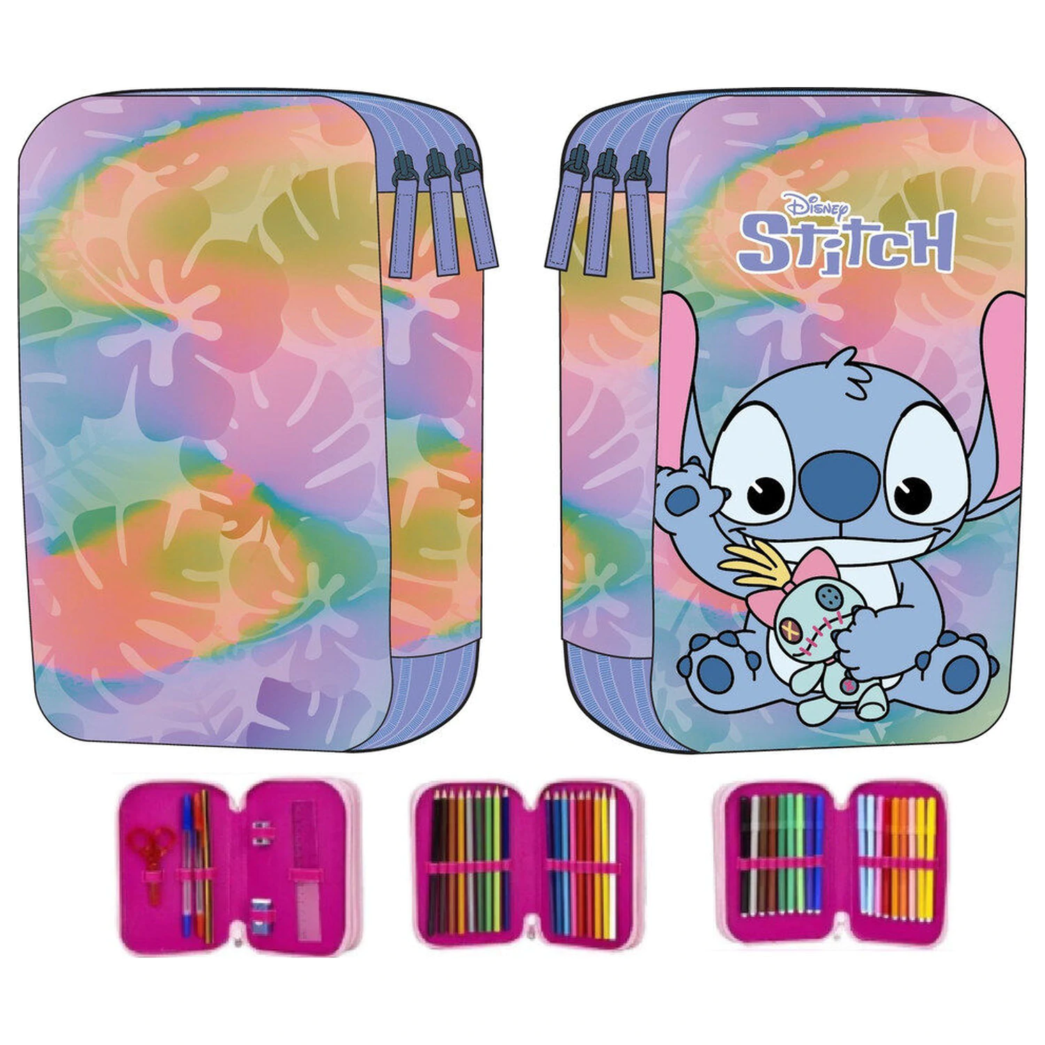Disney Stitch triple pencil case product photo