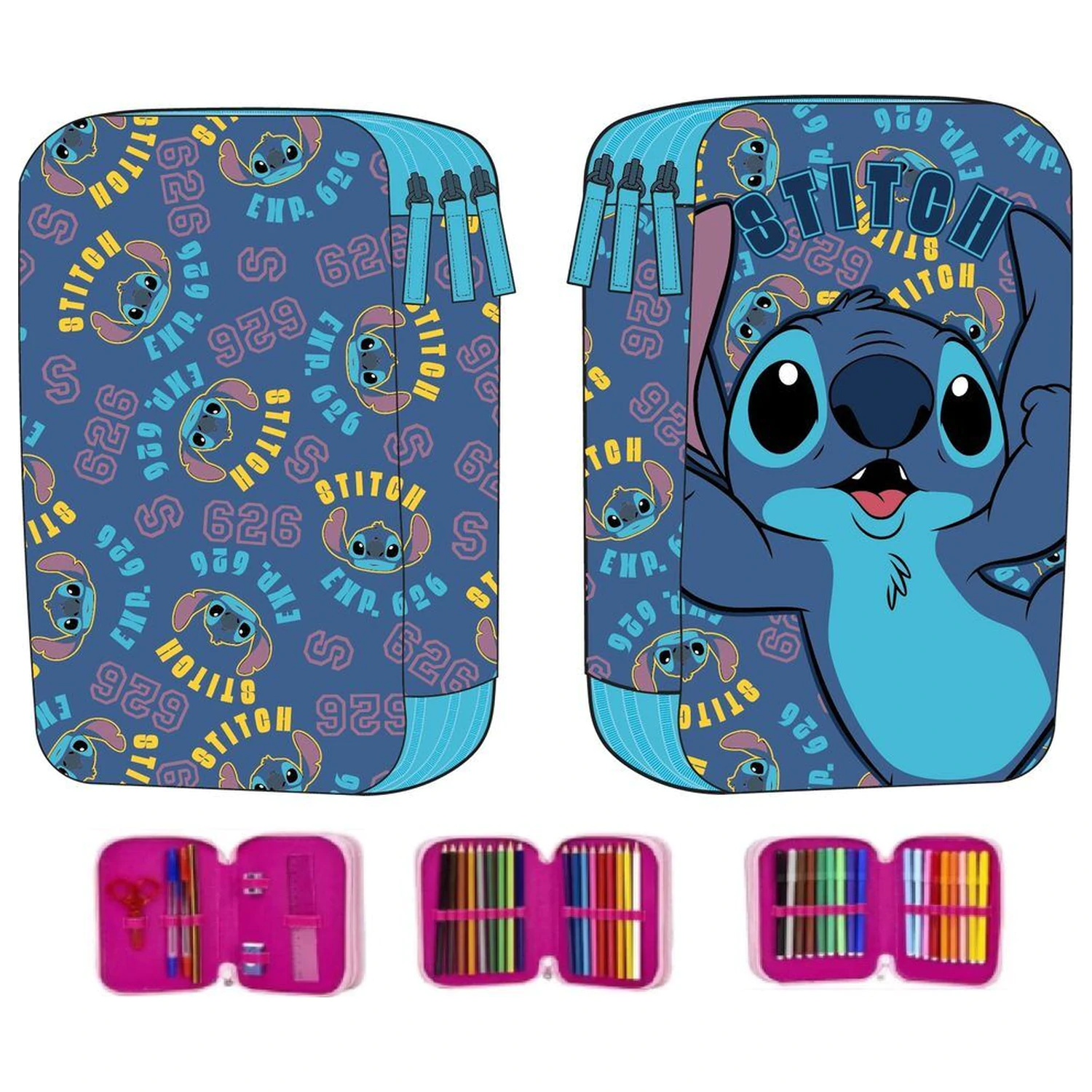 Disney Stitch triple pencil case product photo