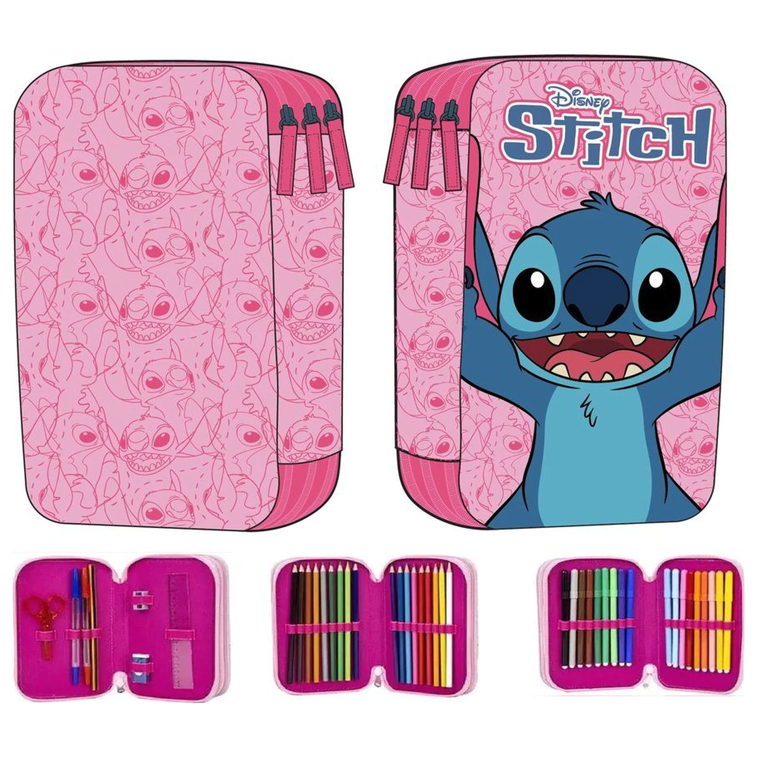 Disney Stitch triple pencil case product photo