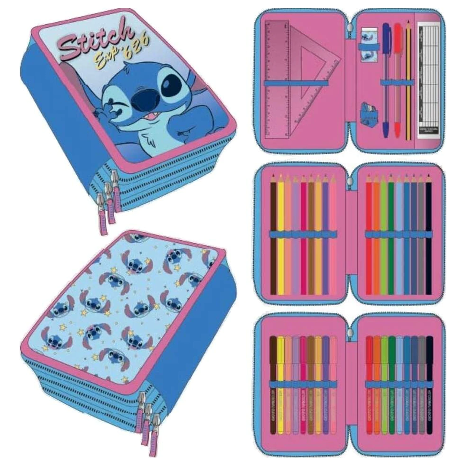 Disney Stitch triple pencil case product photo