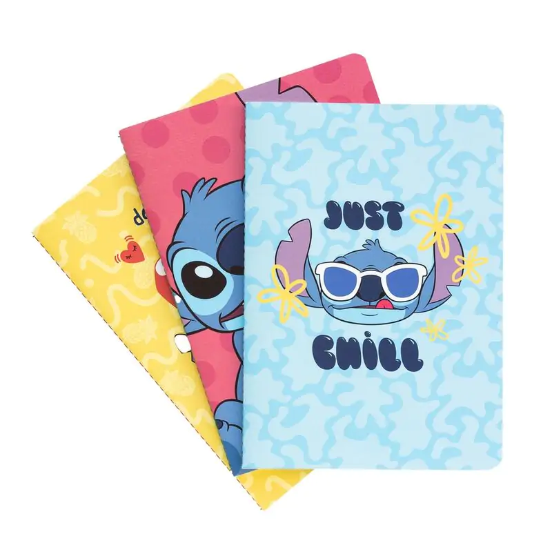 Disney Stitch Tropical pack 3 A5 notebooks termékfotó