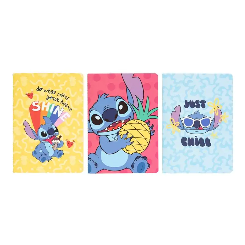 Disney Stitch Tropical pack 3 A5 notebooks termékfotó