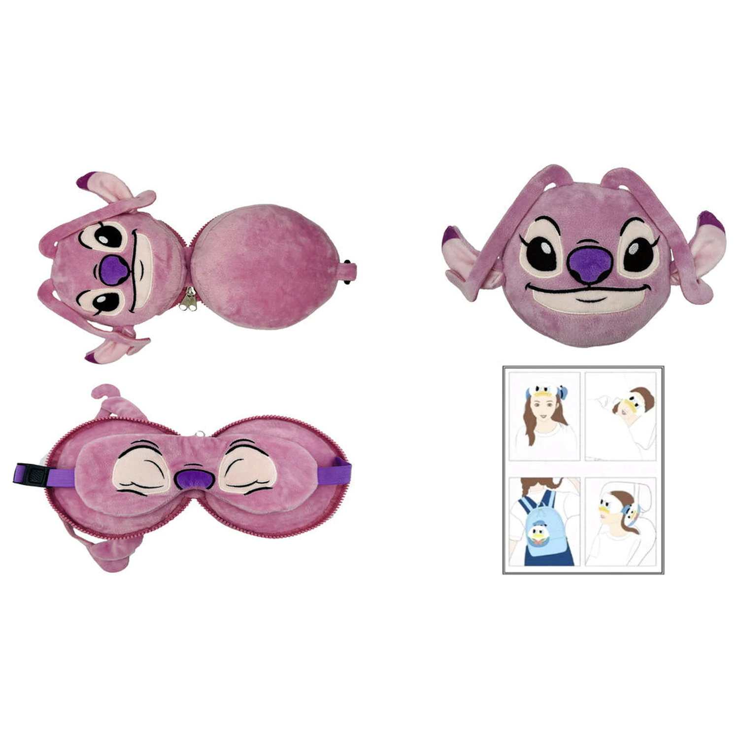 Disney Stitch travel cushion + mask product photo