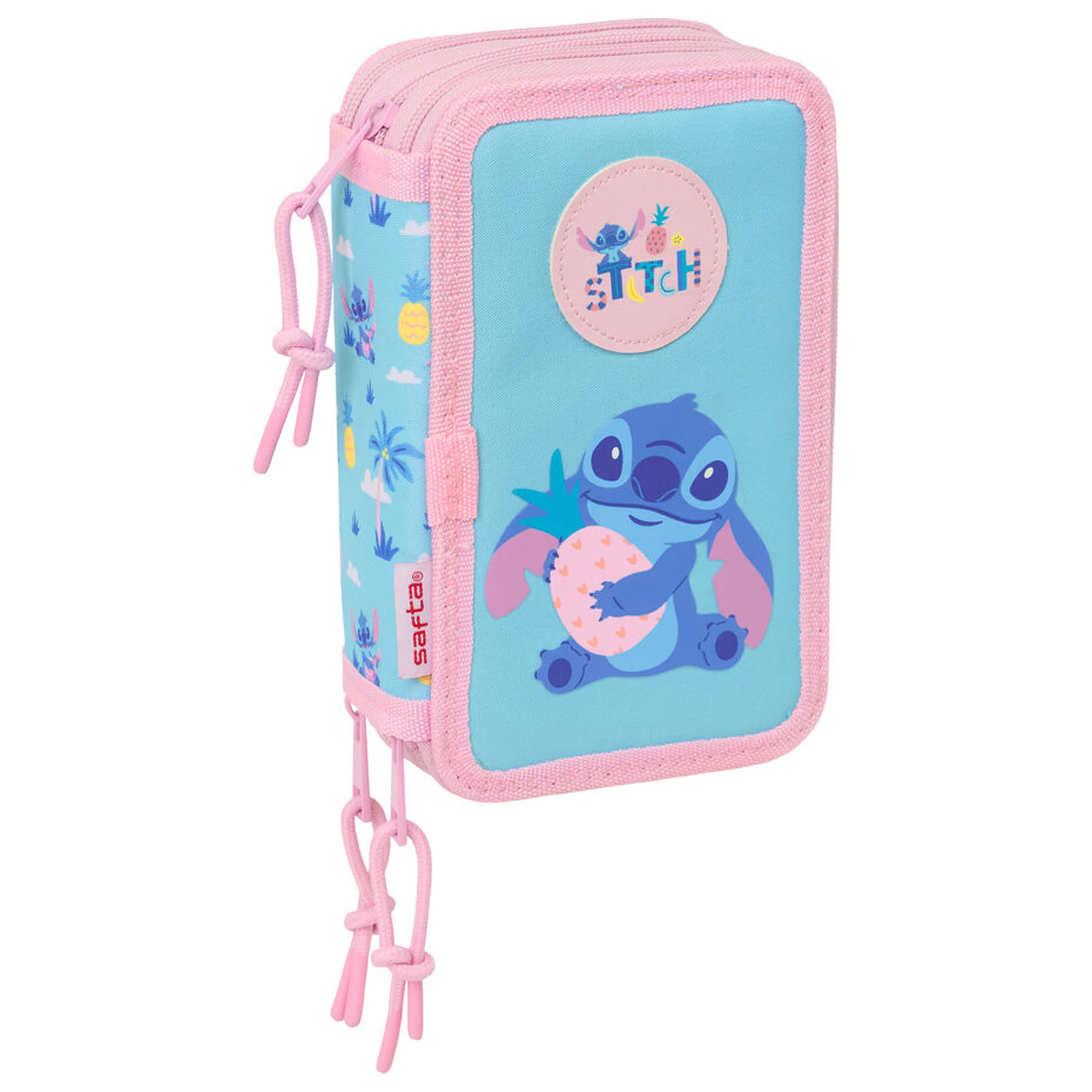 Disney Stitch Waves triple pencil case 37pcs product photo