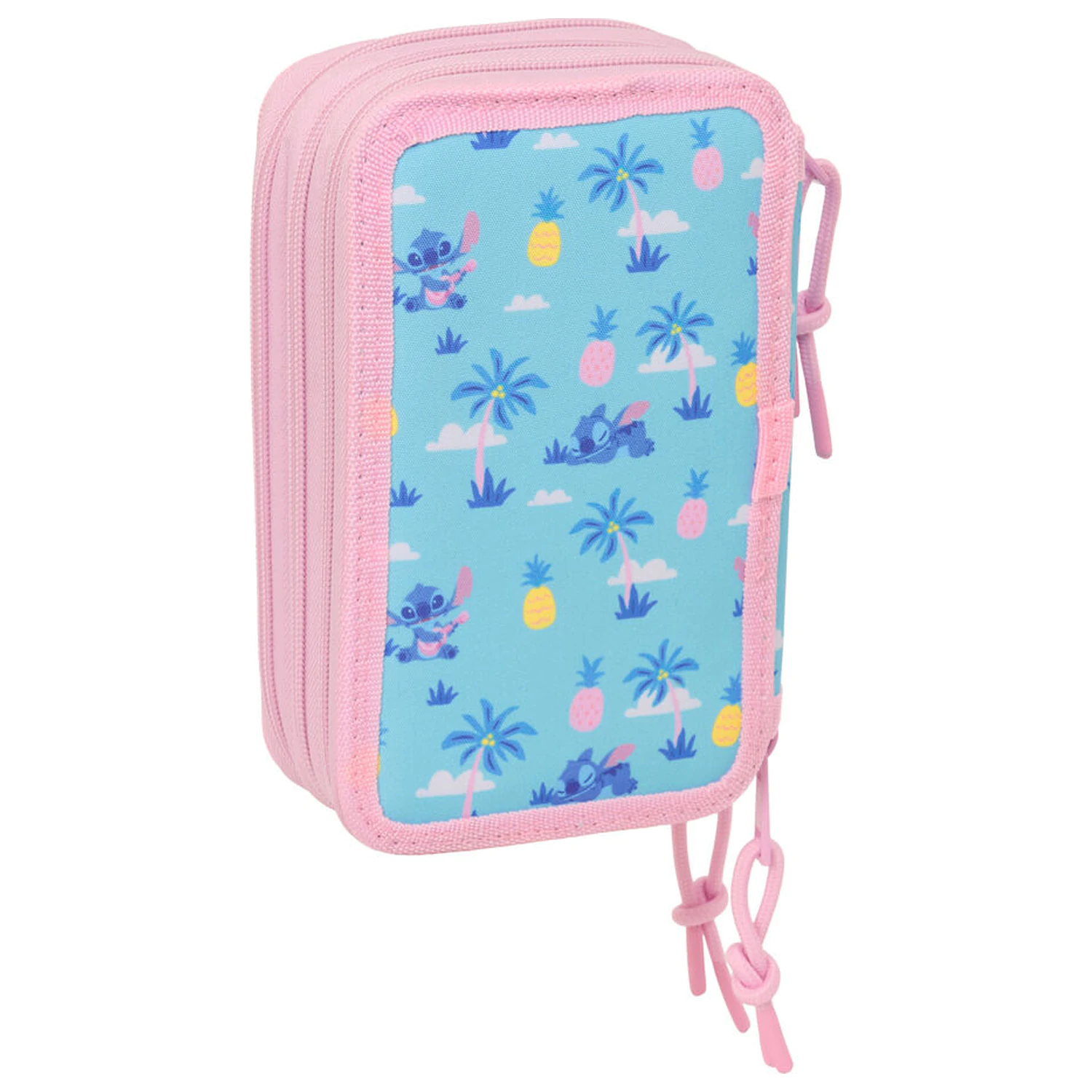 Disney Stitch Waves triple pencil case 37pcs product photo